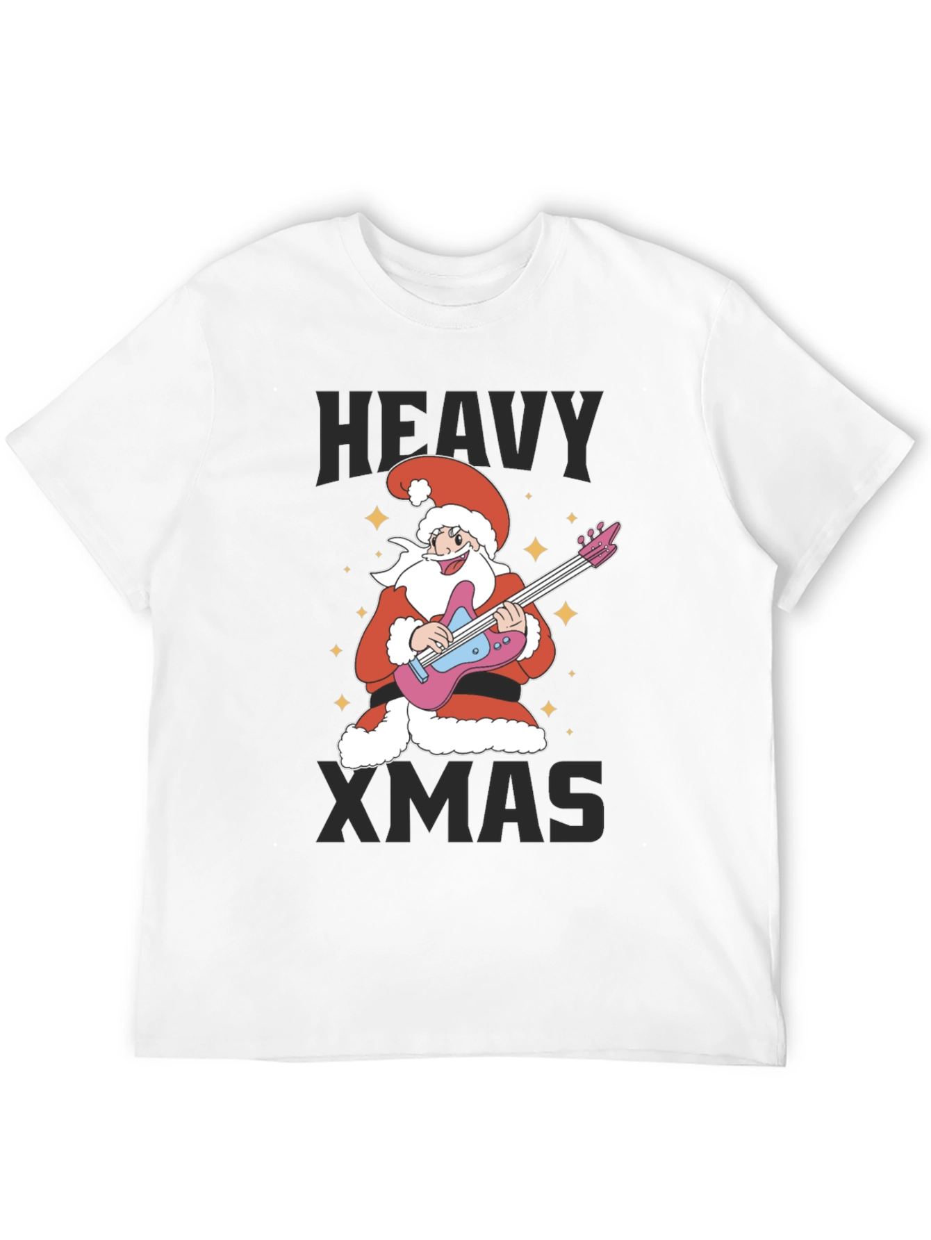 Heavy Xmas Santa Guitar T-Shirt