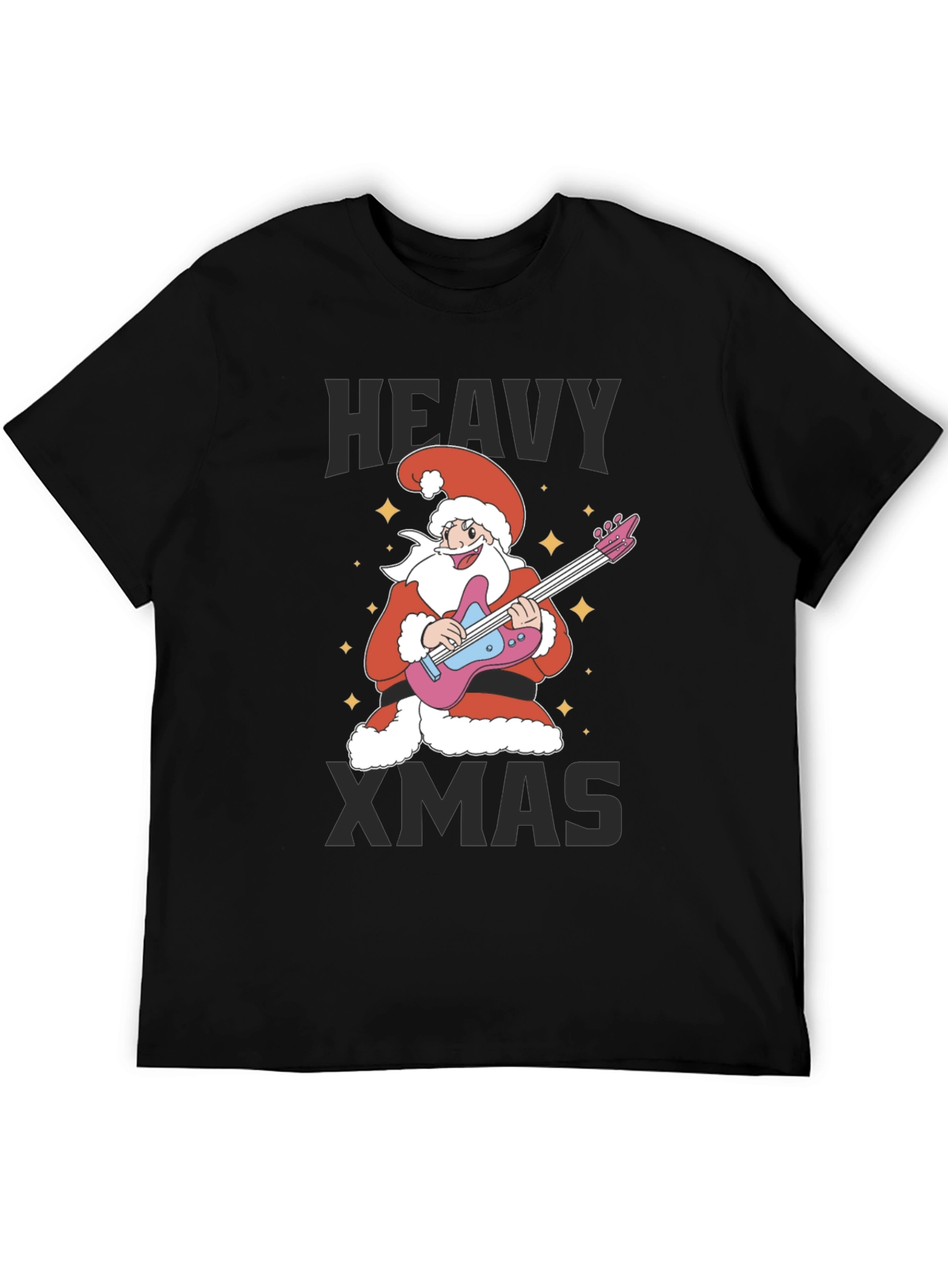 Heavy Xmas Santa Guitar T-Shirt