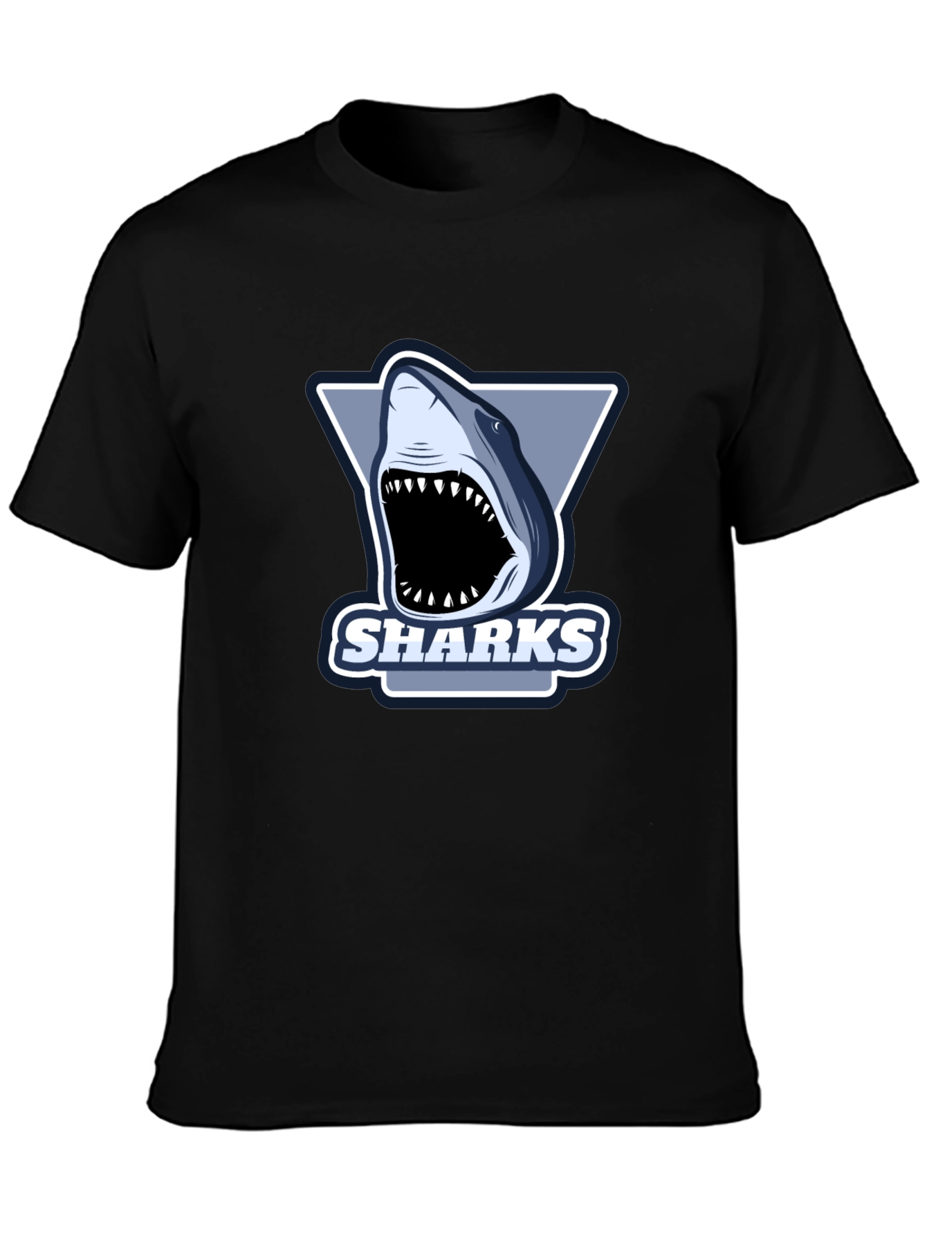 Mens Black Shark Graphic T-Shirt