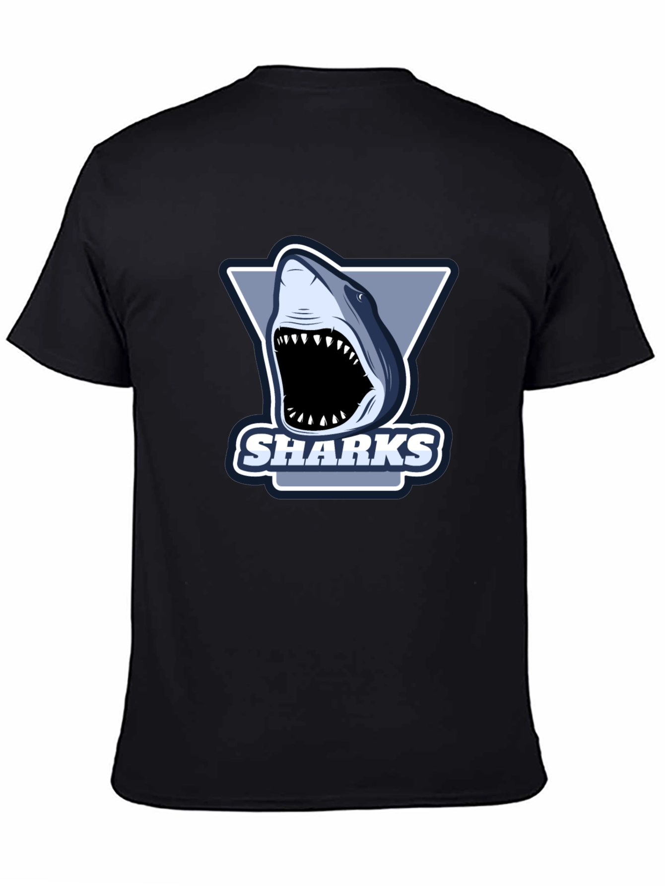 Mens Black Shark Graphic T-Shirt
