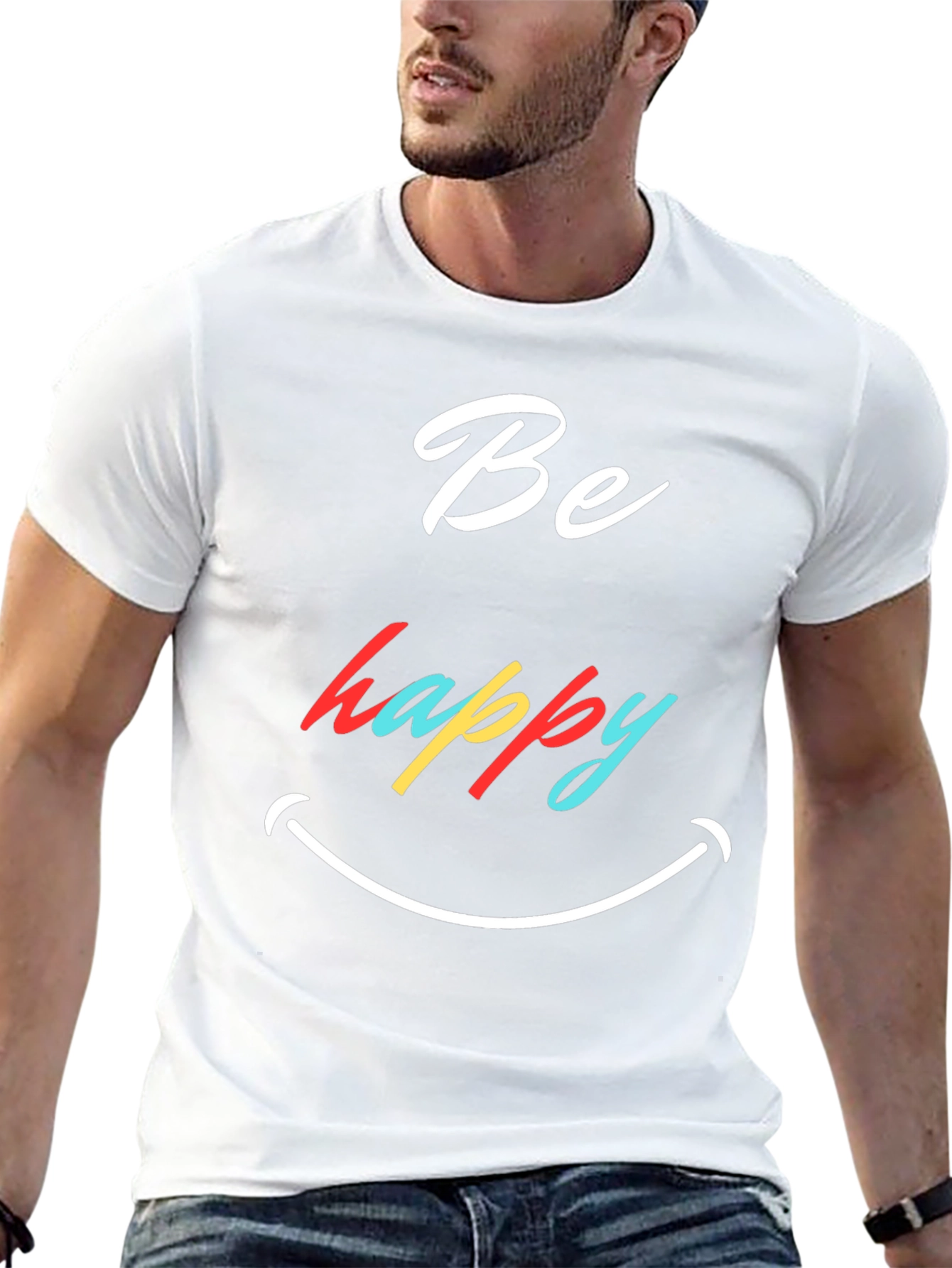 Be Happy Graphic T-Shirt - Stylish Comfort