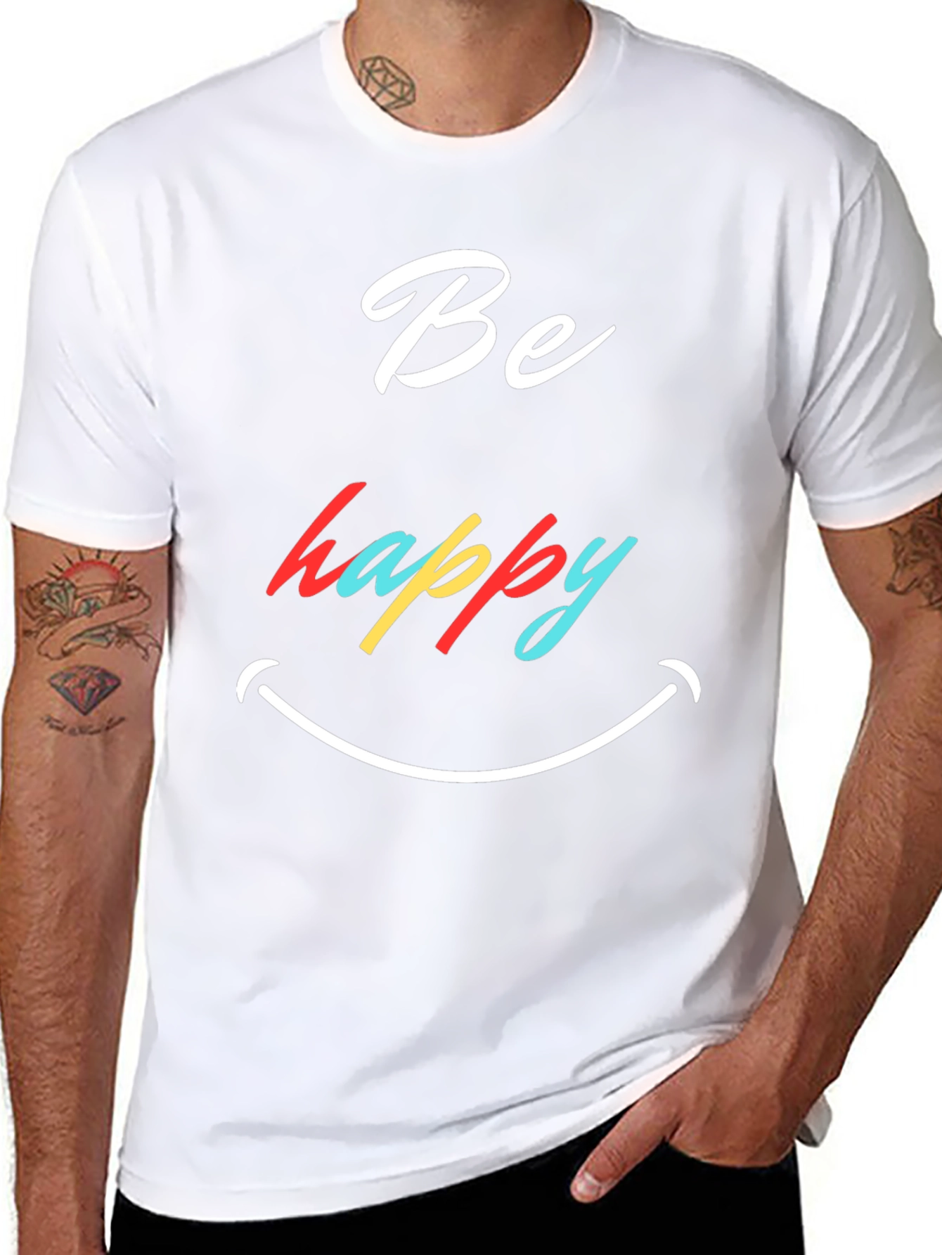 Be Happy Graphic T-Shirt - Stylish Comfort