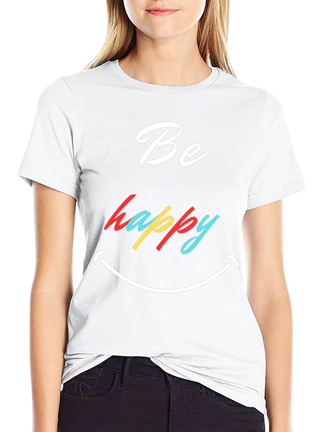 Be Happy Graphic T-Shirt - Stylish Comfort