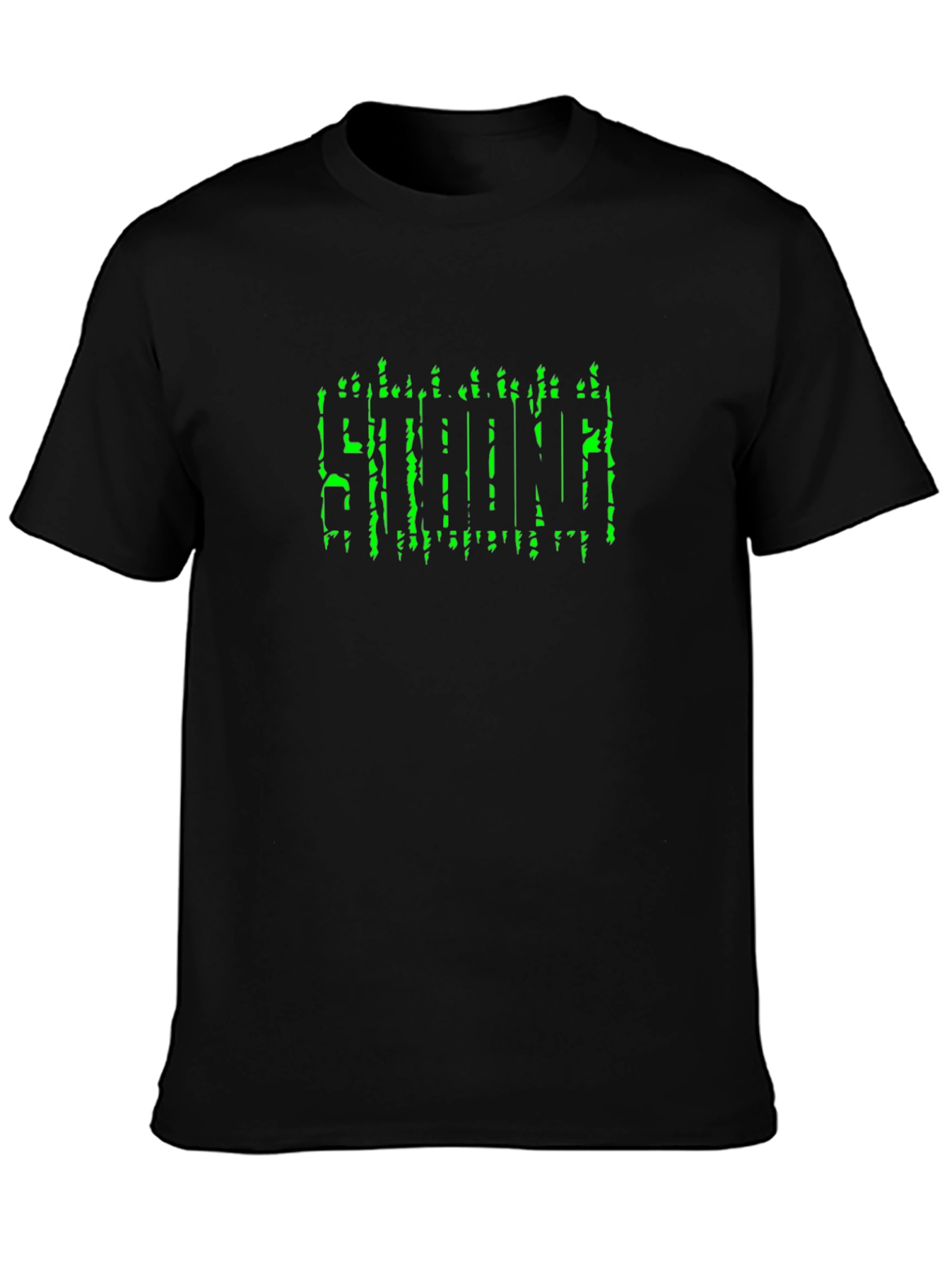 Mens Black STRONG Graphic T-Shirt