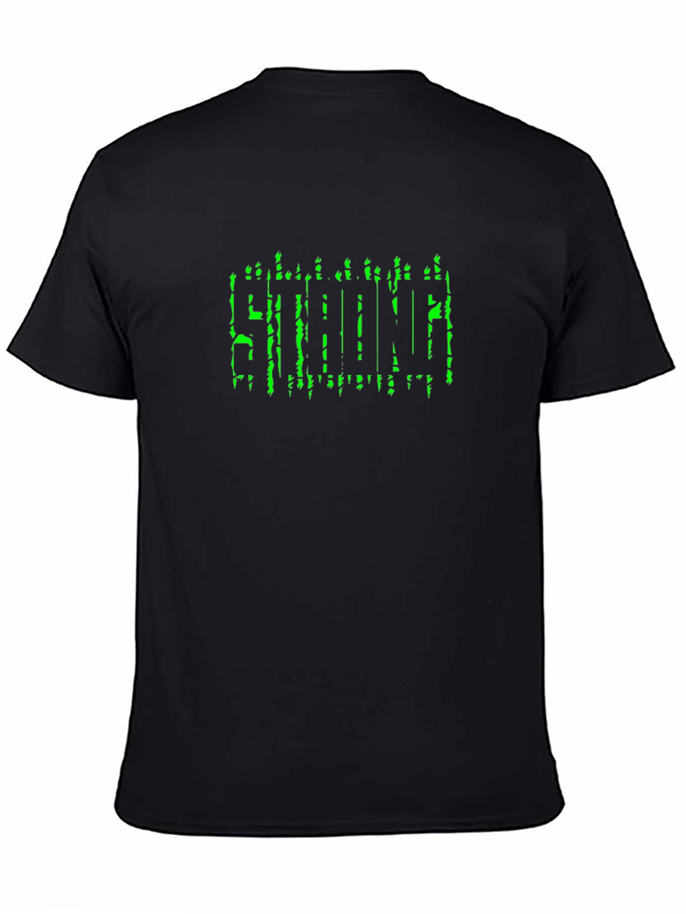 Mens Black STRONG Graphic T-Shirt