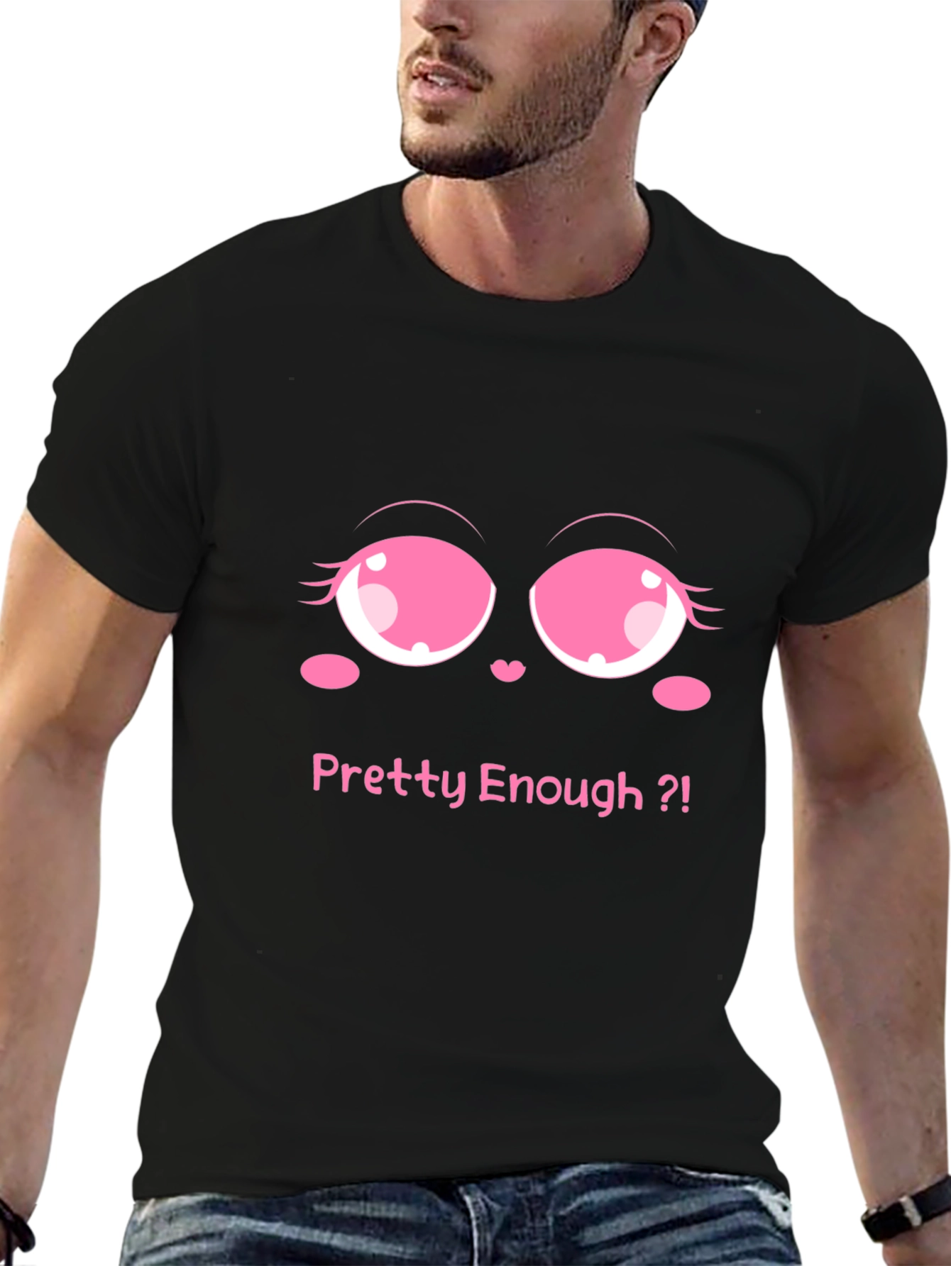 Pretty Enough Graphic Tee - Black Unisex T-Shirt