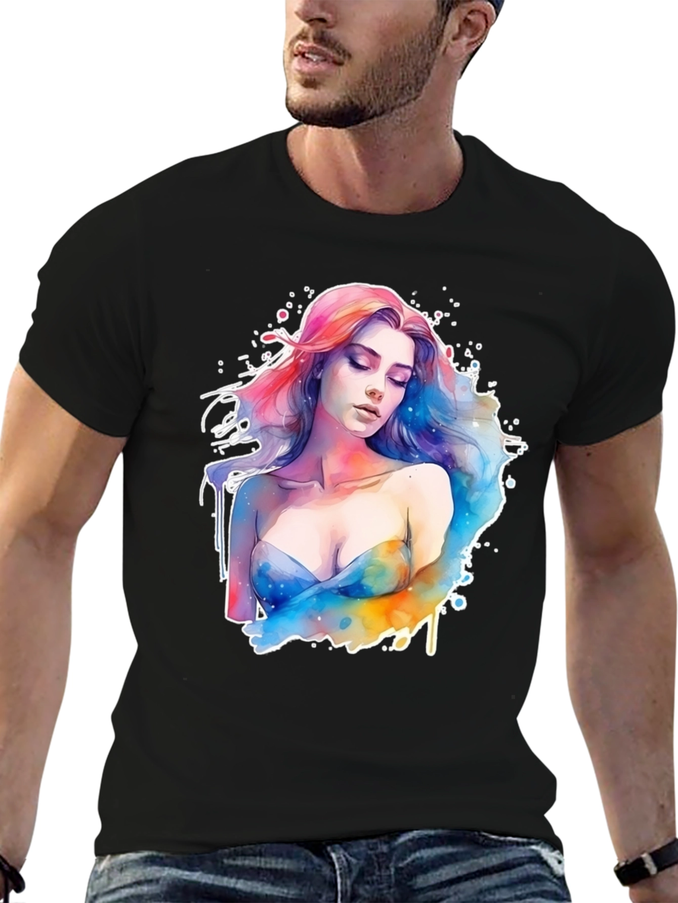 Watercolor Woman Graphic Tee
