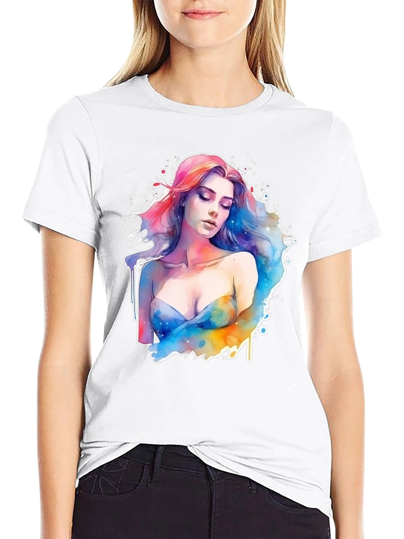 Watercolor Woman Graphic Tee