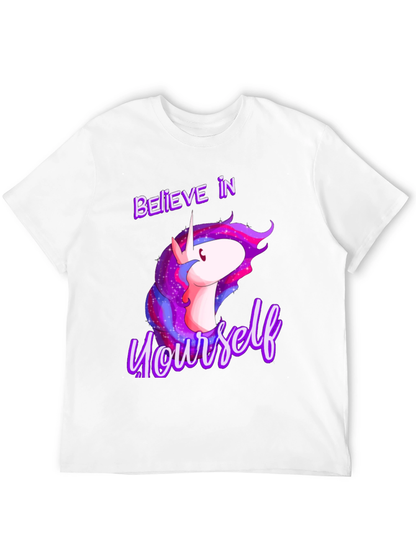 Believe In Yourself Unicorn Black T-Shirt