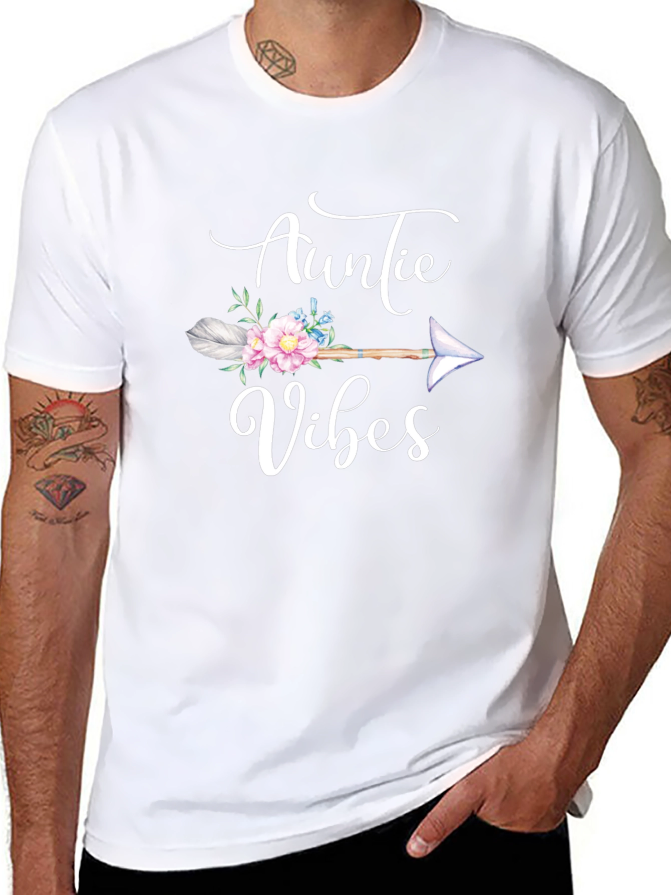 Auntie Vibes Graphic Tee - Arrow Design