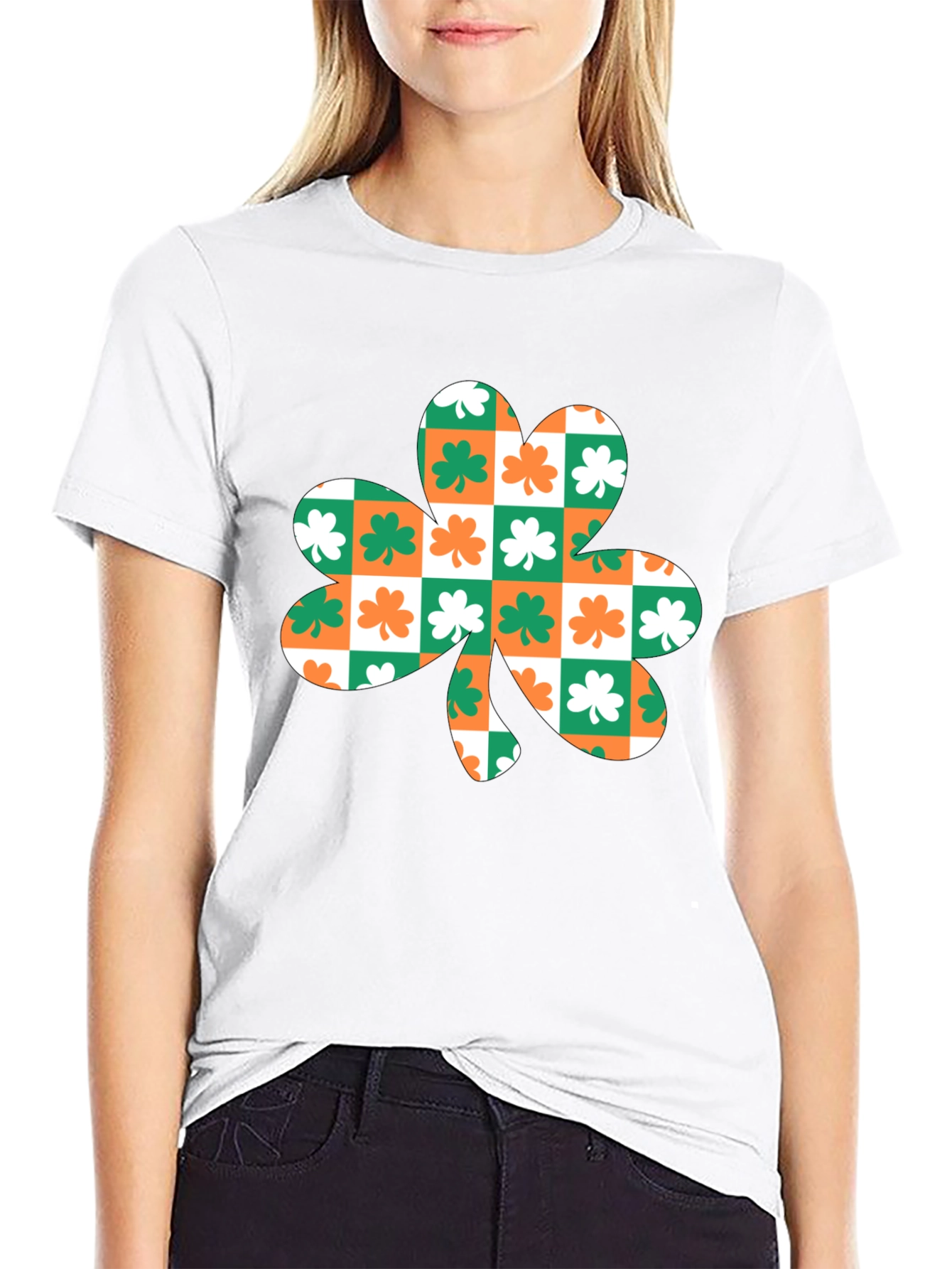 Shamrock Checkered T-Shirt - St. Patricks Day