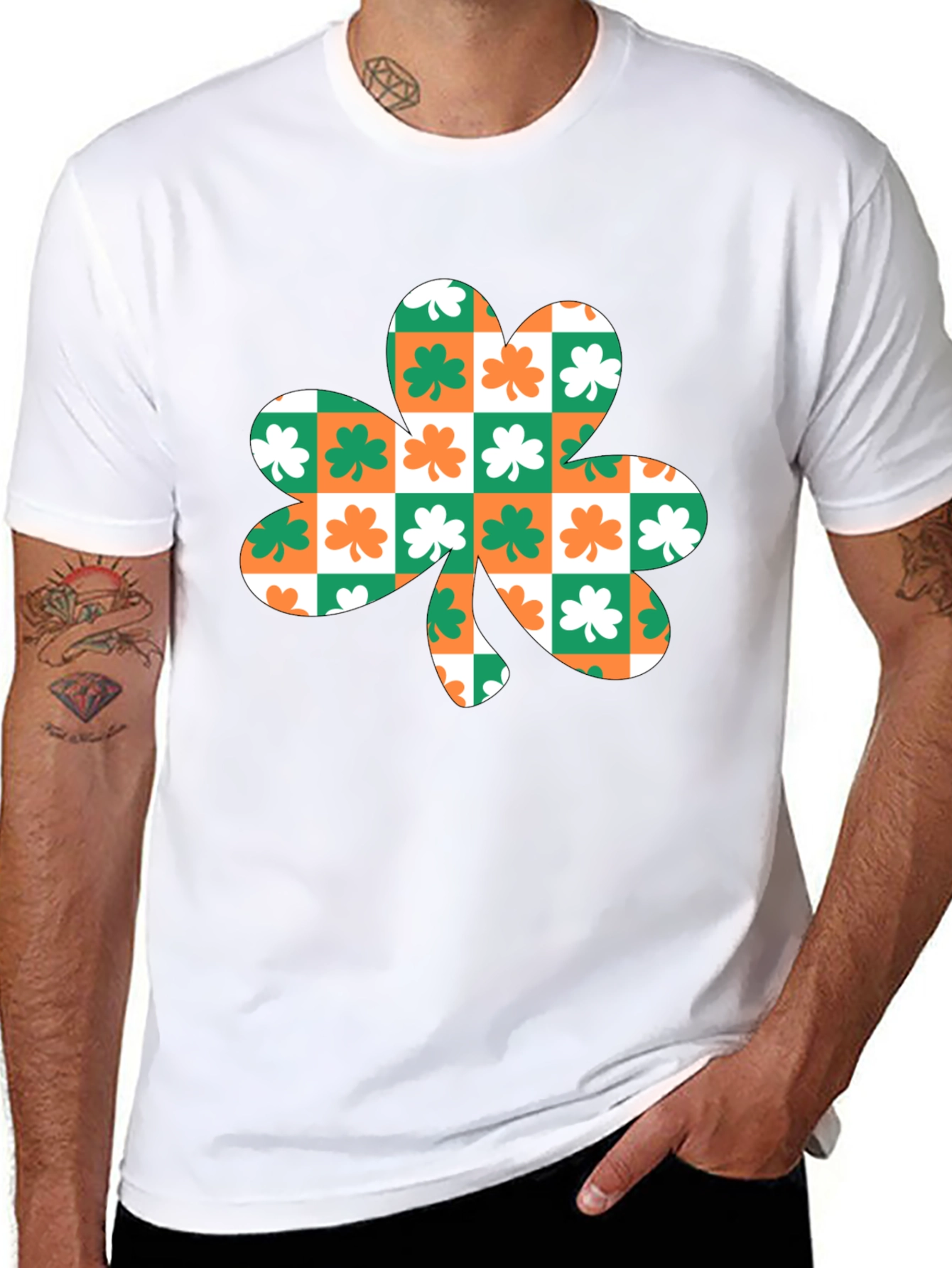 Shamrock Checkered T-Shirt - St. Patricks Day