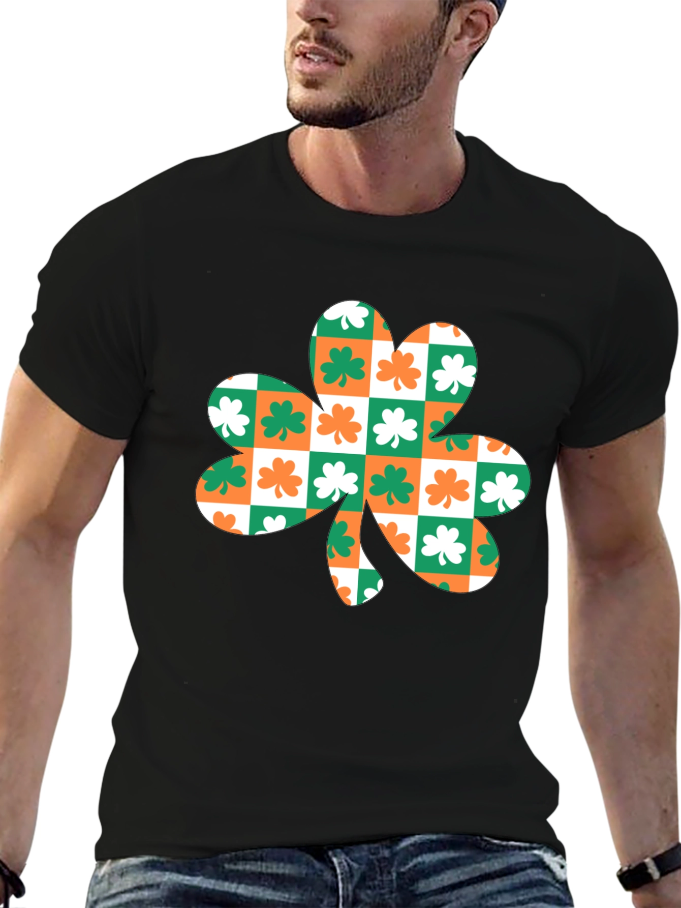 Shamrock Checkered T-Shirt - St. Patricks Day