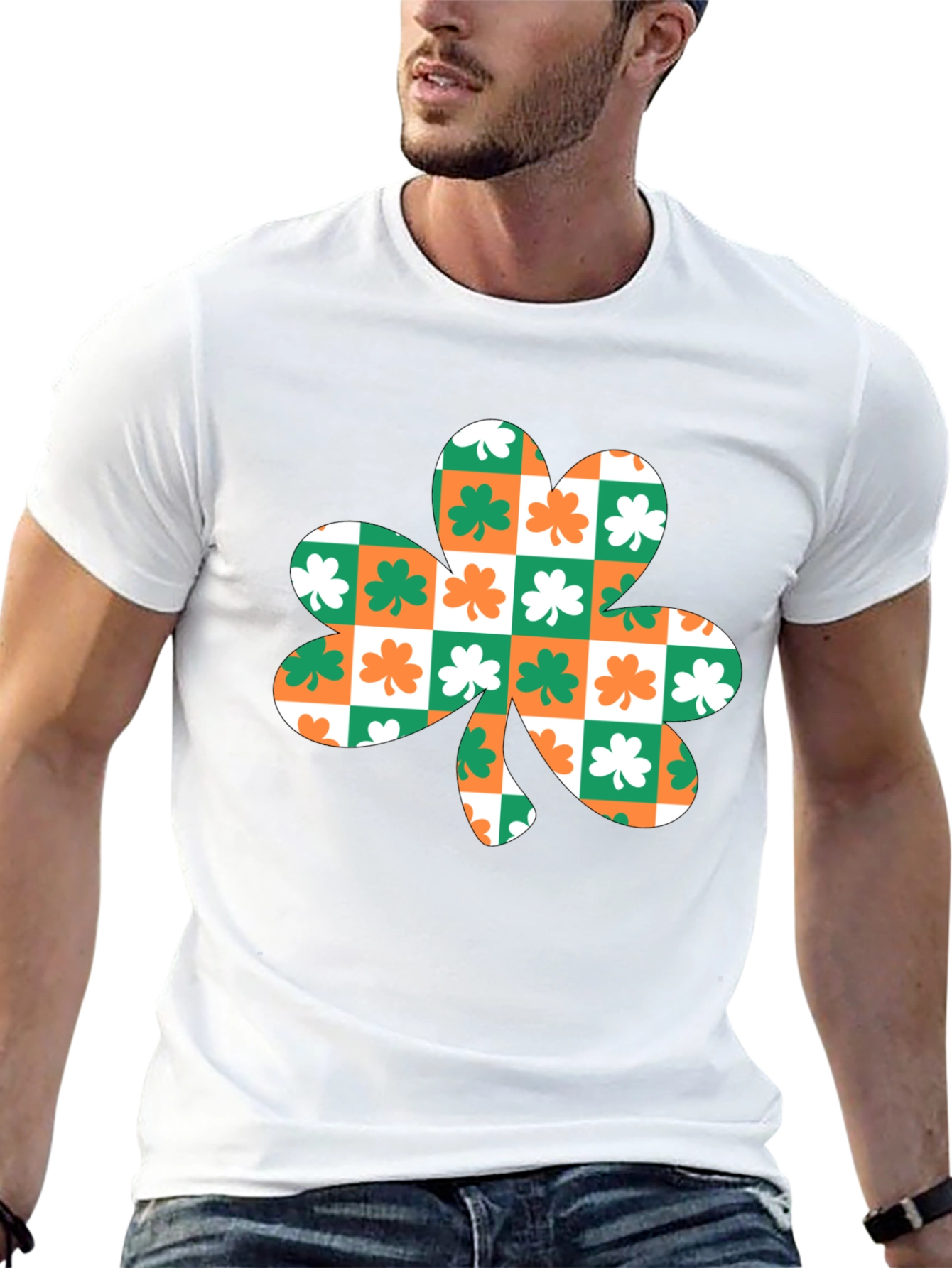 Shamrock Checkered T-Shirt - St. Patricks Day