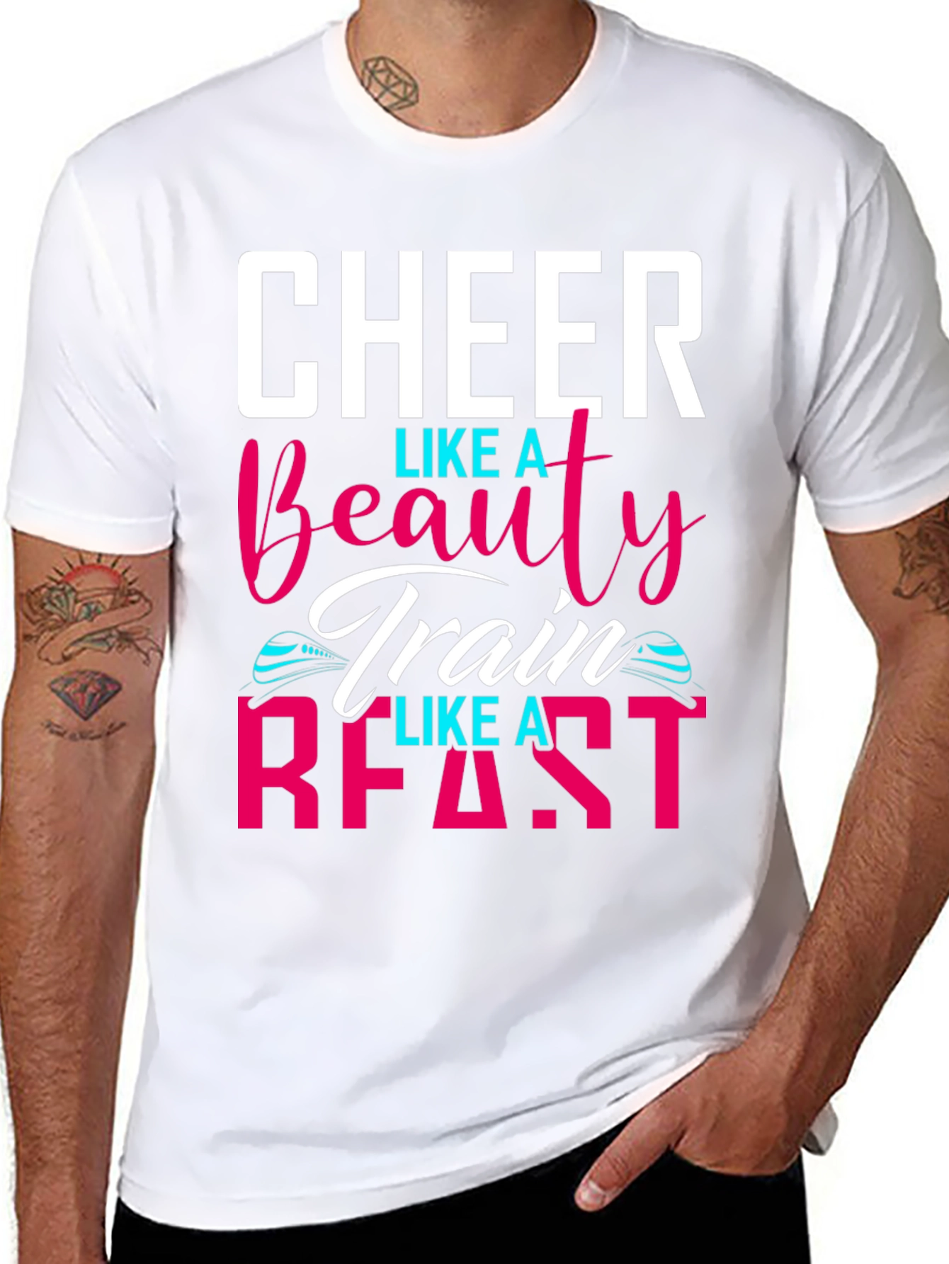Cheer Like A Beauty Train Like A Beast T-Shirt