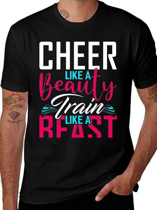 Cheer Like A Beauty Train Like A Beast T-Shirt