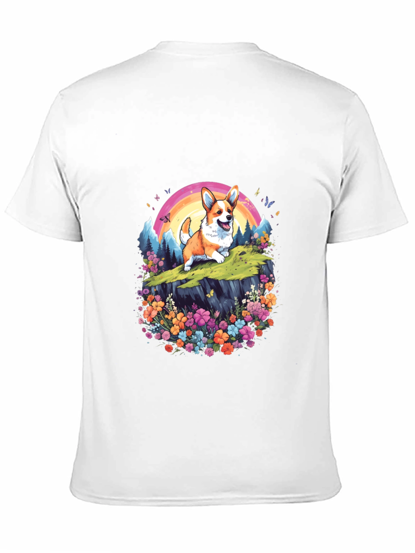Corgi Rainbow Graphic T-Shirt