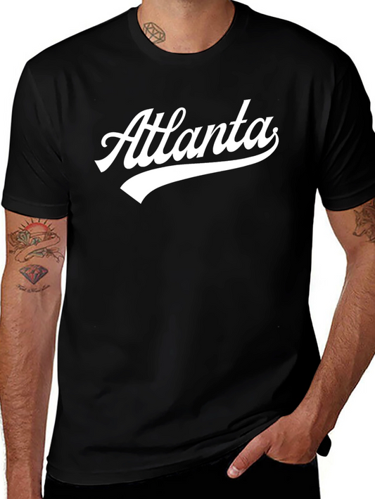 Atlanta Graphic Tee - Stylish Black Cotton T-Shirt