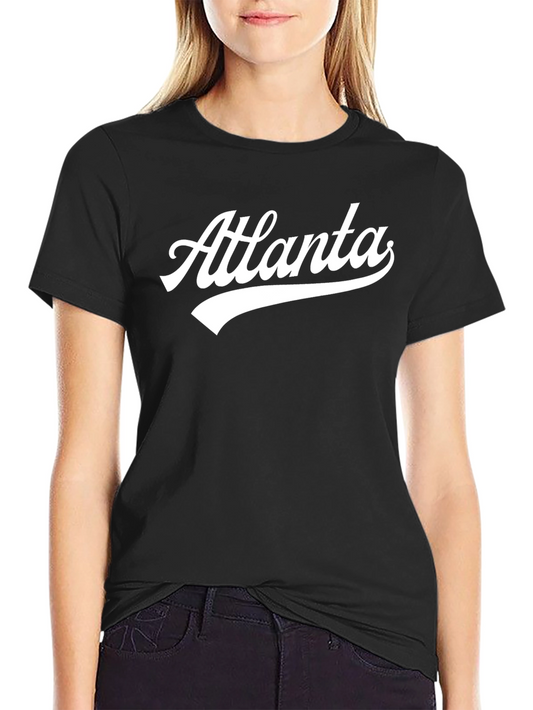 Atlanta Graphic Tee - Stylish Black Cotton T-Shirt