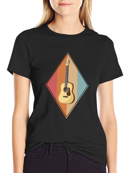Retro Guitar Graphic Tee - Vintage Music T-Shirt