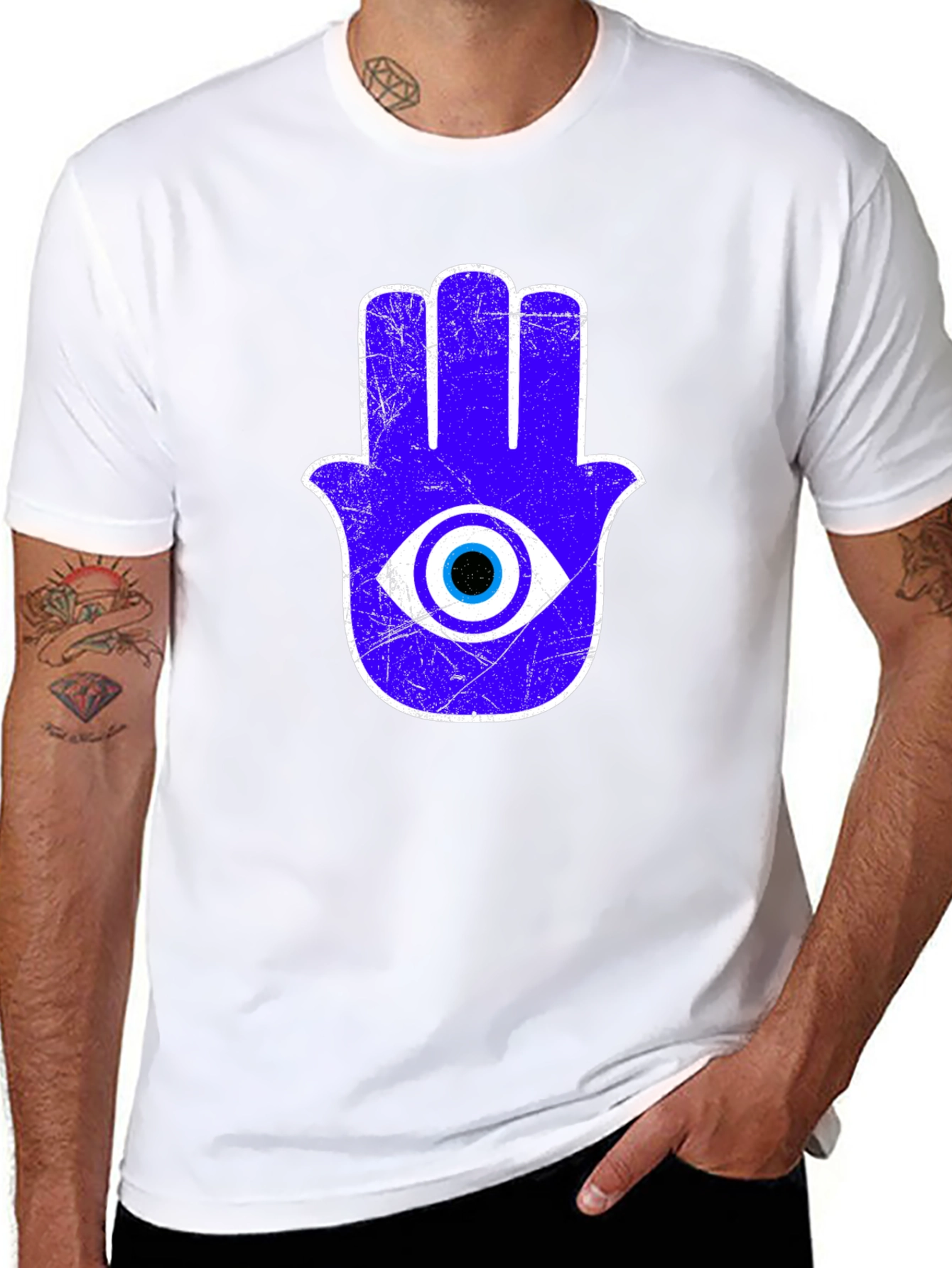 Hamsa Hand Evil Eye Graphic T-Shirt