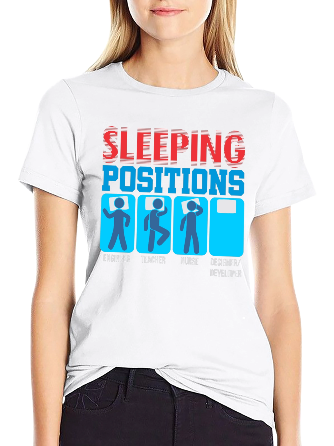 Sleeping Positions Funny Job T-Shirt