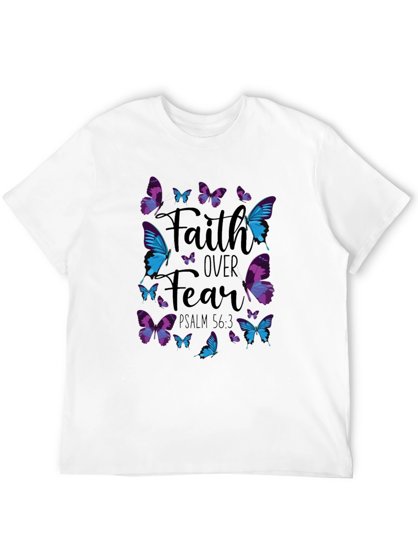 Faith Over Fear Butterfly Graphic T-Shirt