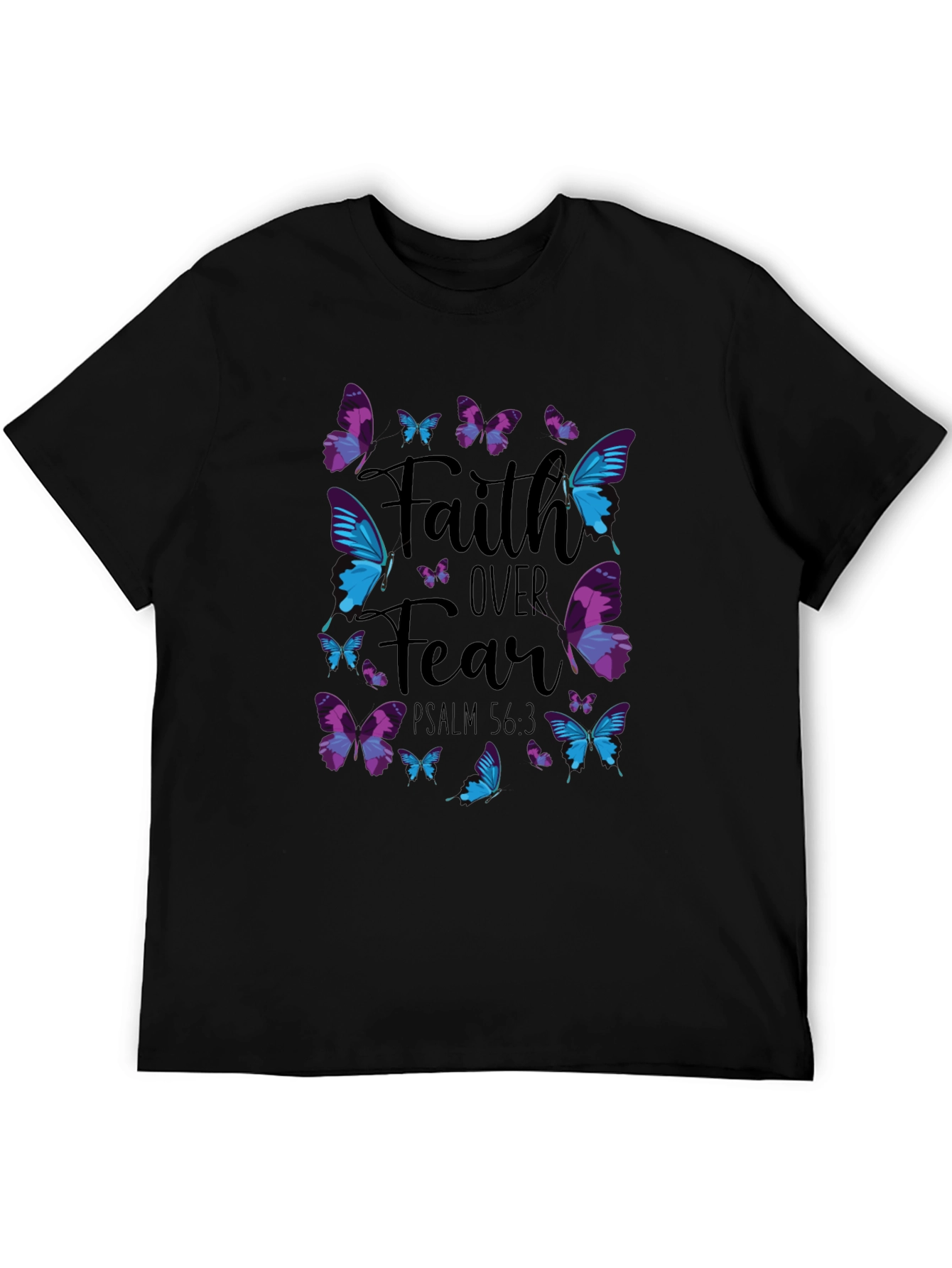 Faith Over Fear Butterfly Graphic T-Shirt