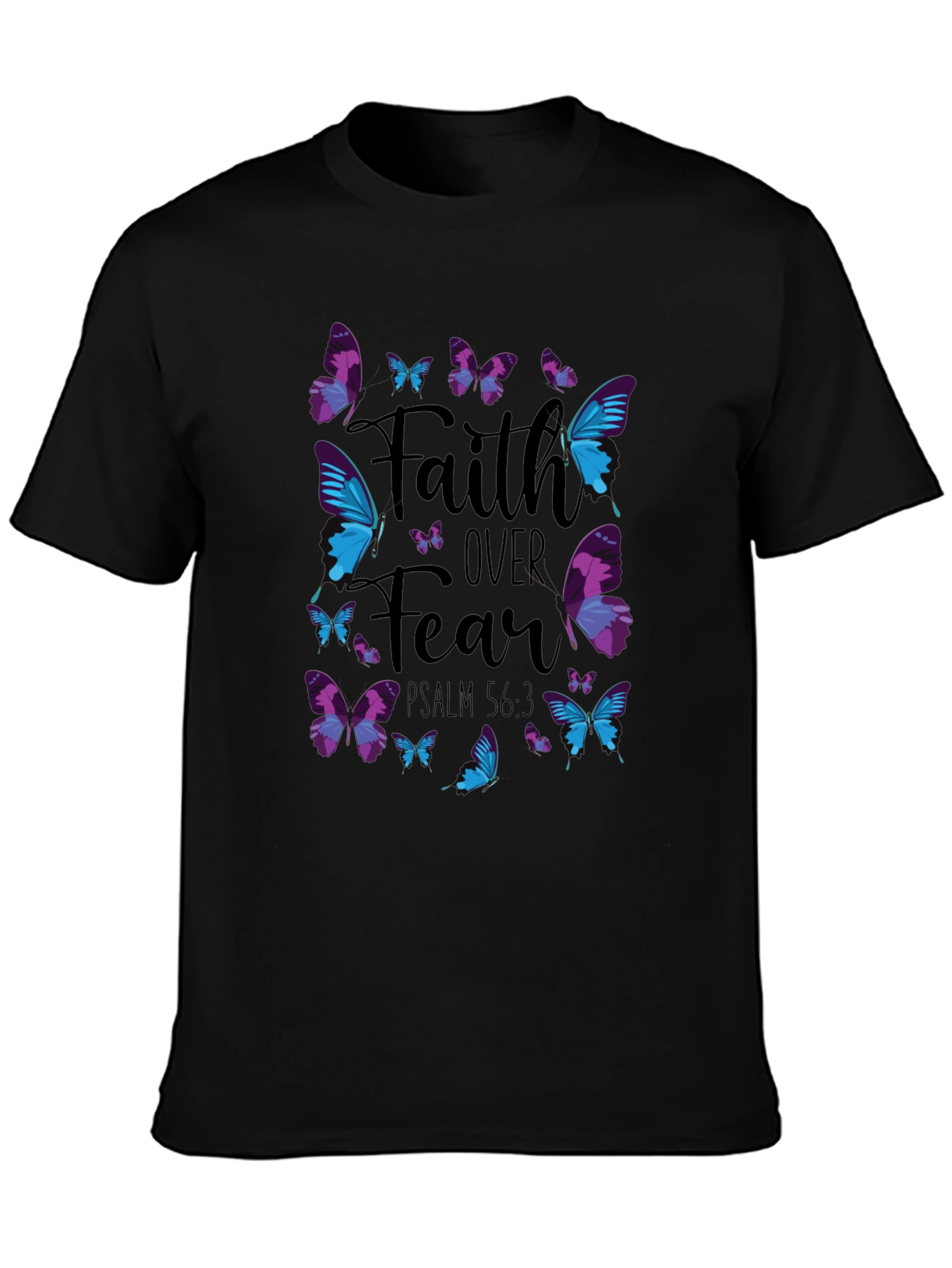 Faith Over Fear Butterfly Graphic T-Shirt