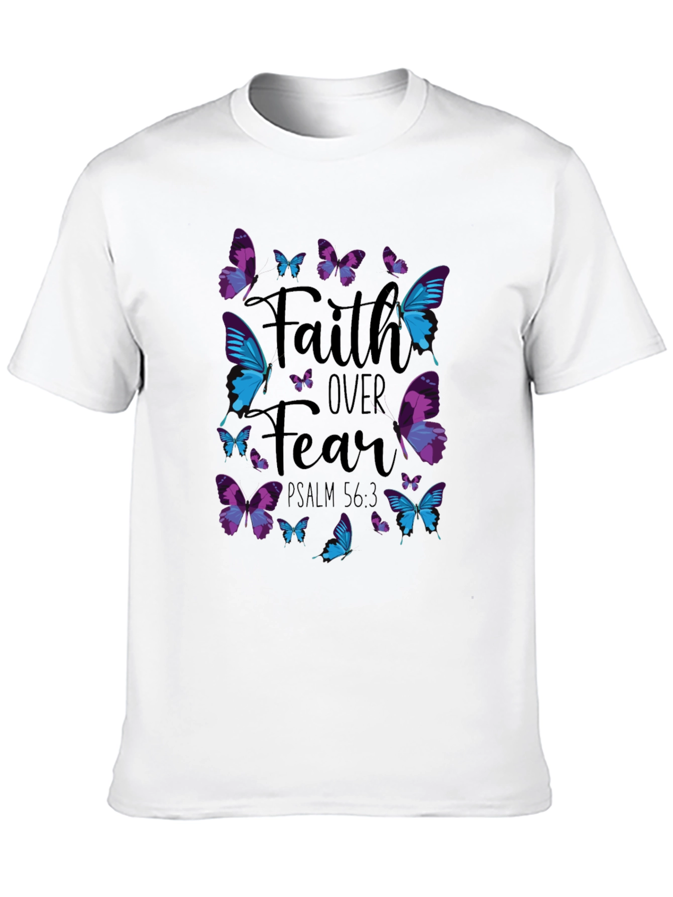 Faith Over Fear Butterfly Graphic T-Shirt