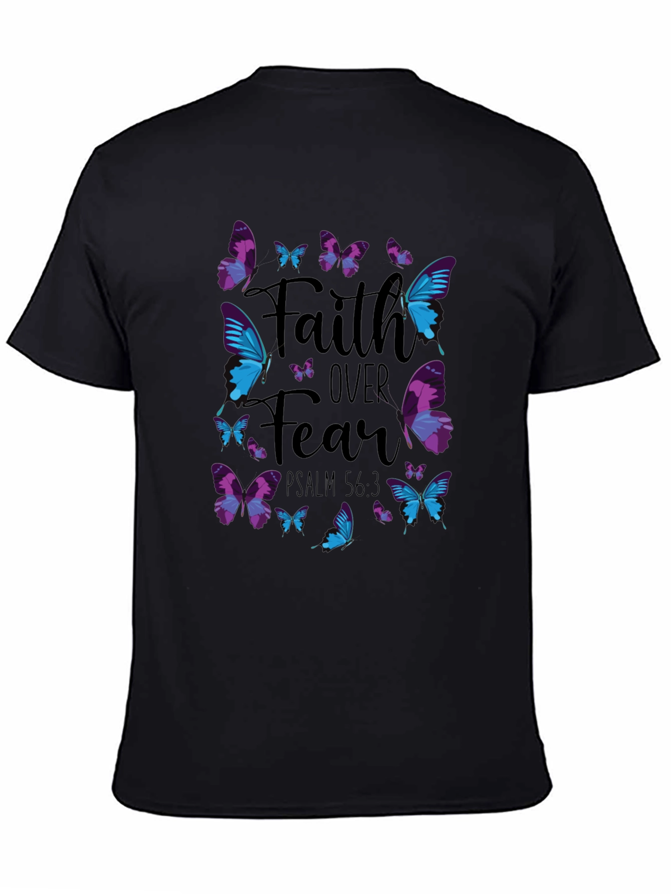 Faith Over Fear Butterfly Graphic T-Shirt