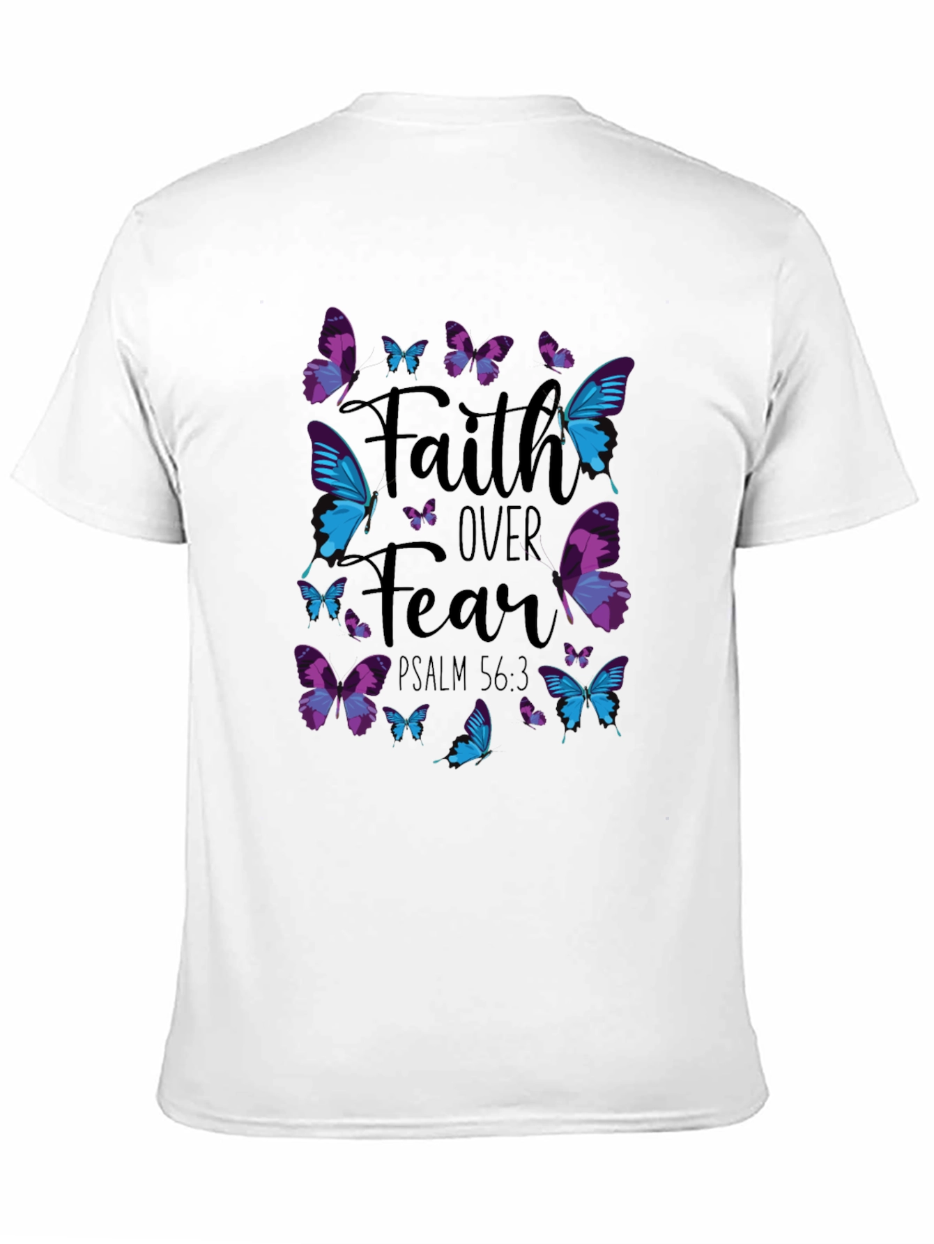 Faith Over Fear Butterfly Graphic T-Shirt