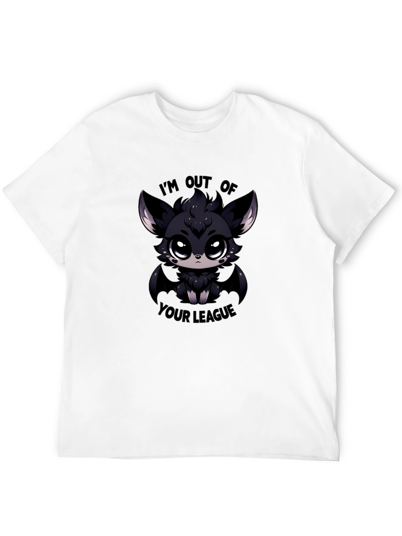 Out of Your League Bat Graphic Tee - Black