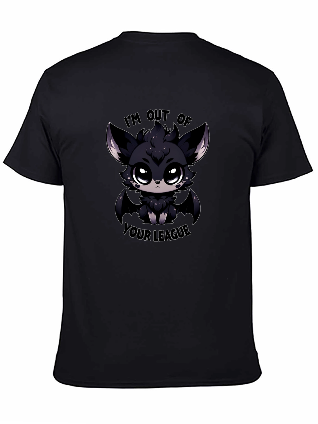 Out of Your League Bat Graphic Tee - Black