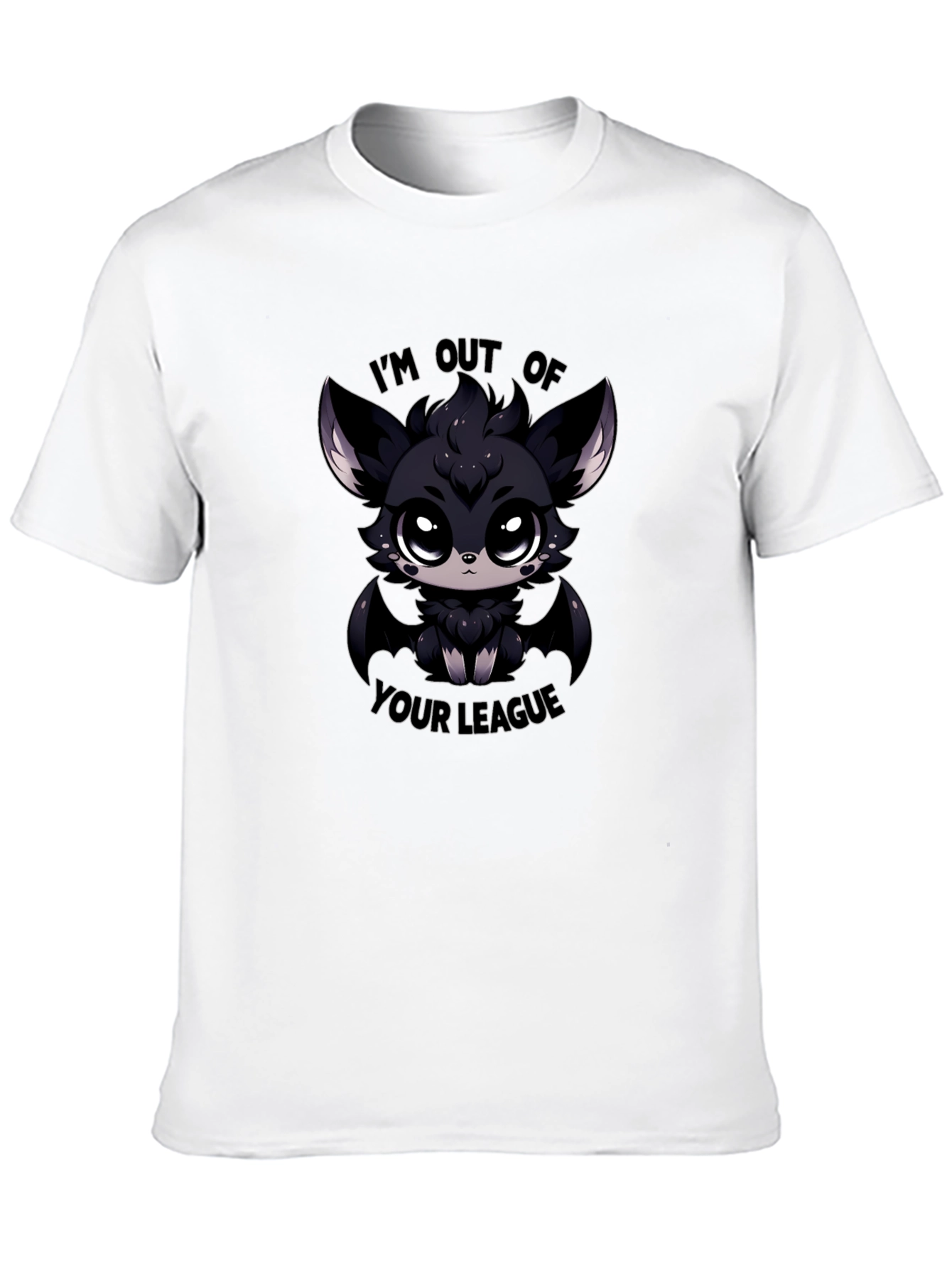 Out of Your League Bat Graphic Tee - Black