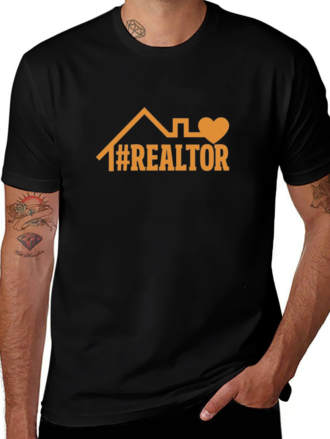 Realtor Graphic Tee: House & Heart Design