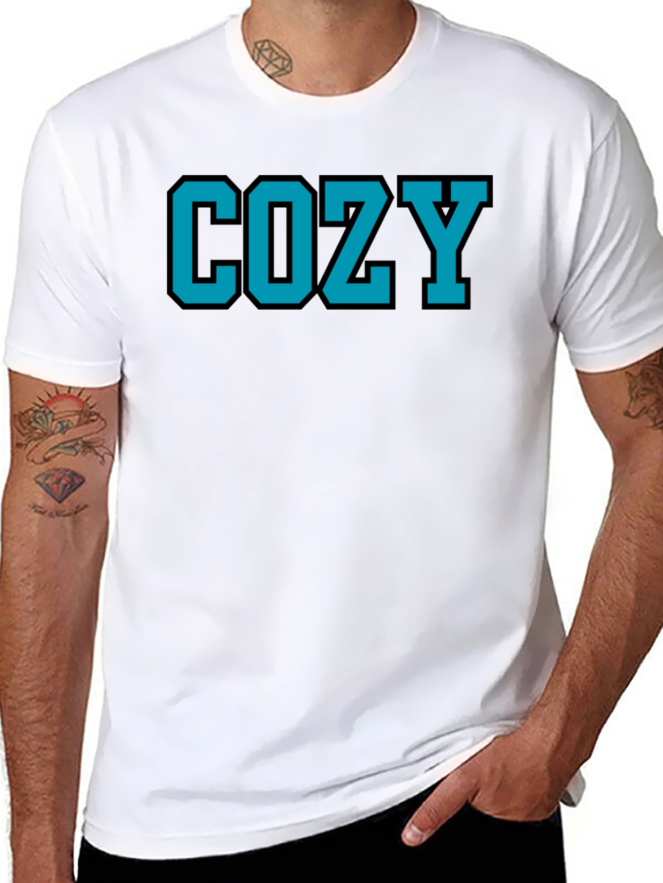 Cozy Graphic Tee - Black T-Shirt