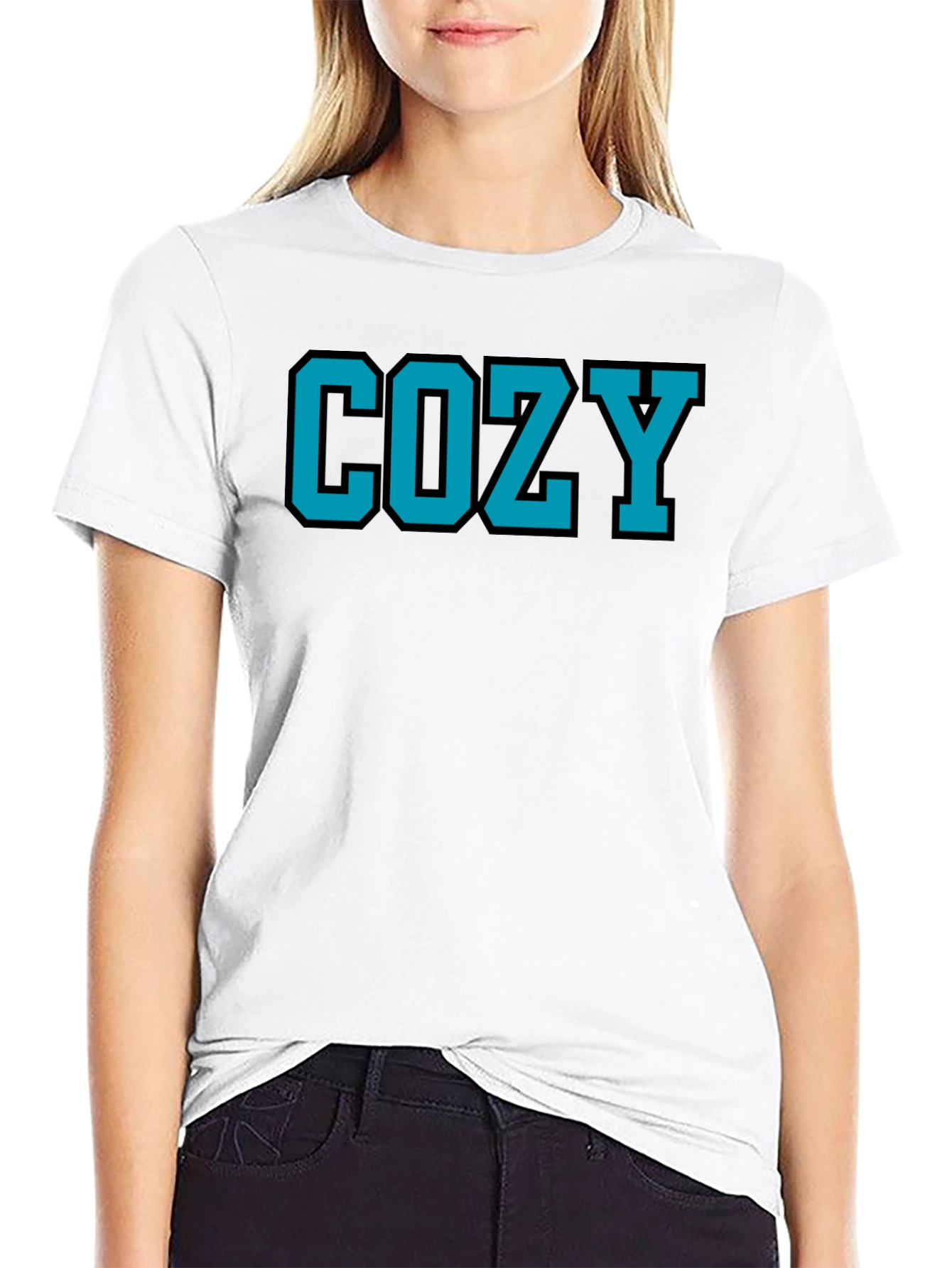 Cozy Graphic Tee - Black T-Shirt