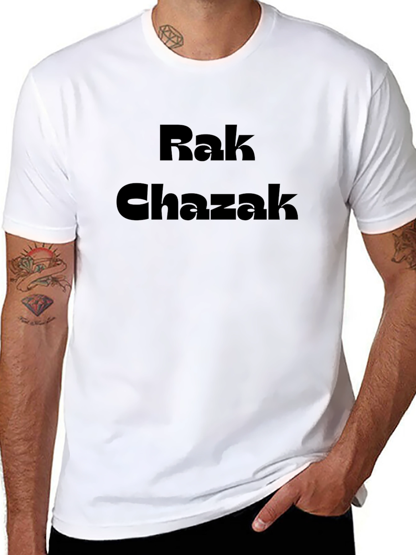 Rak Chazak Black Graphic Tee