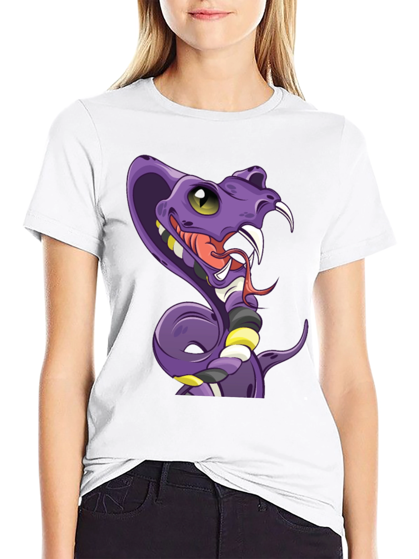 Cobra Cartoon T-Shirt - Mens Black Graphic Tee