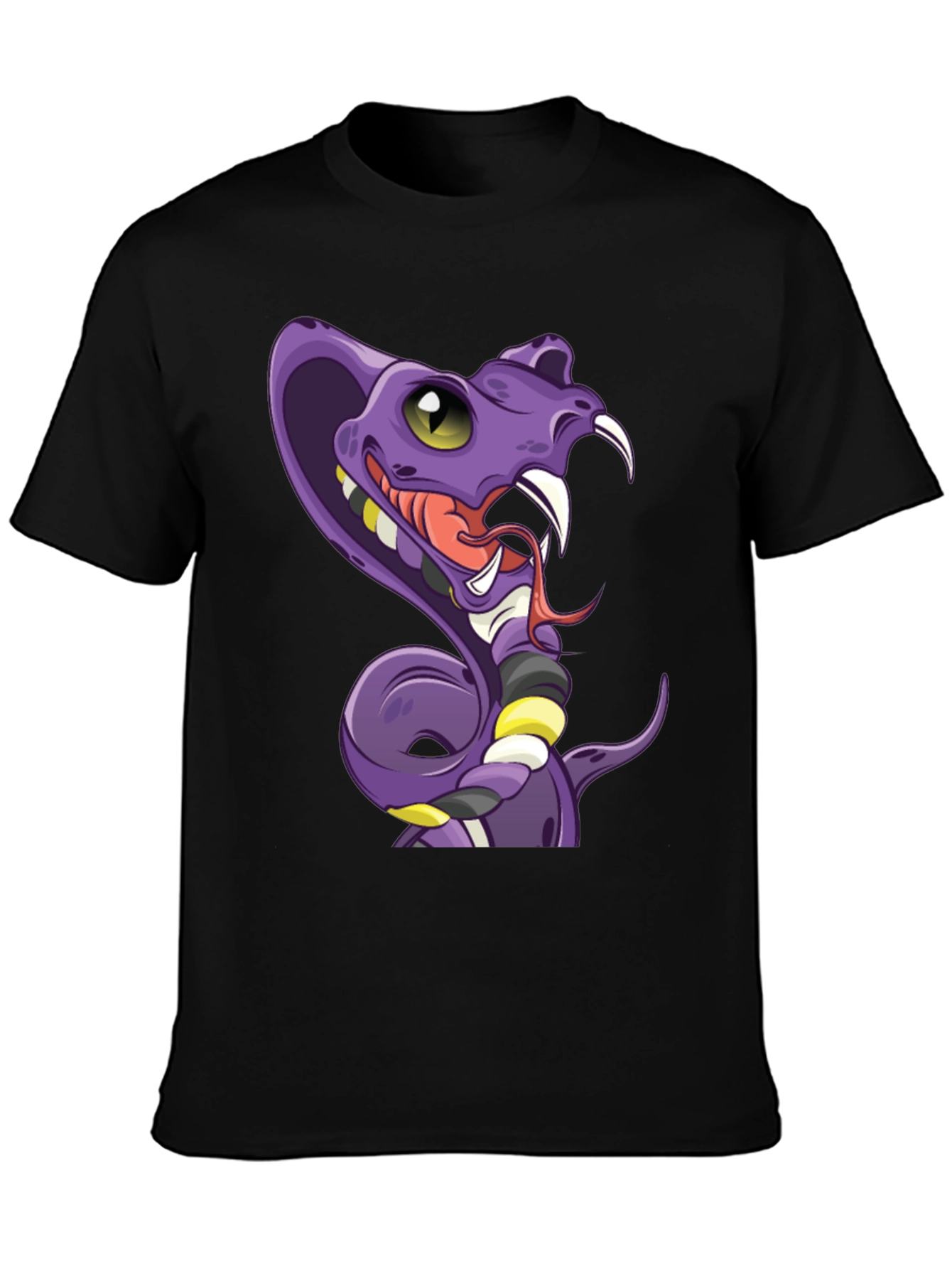 Cobra Cartoon T-Shirt - Mens Black Graphic Tee