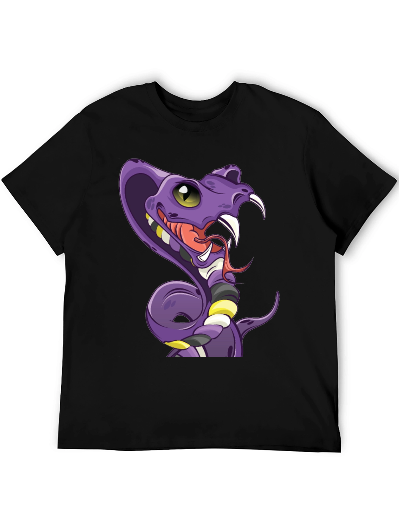 Cobra Cartoon T-Shirt - Mens Black Graphic Tee