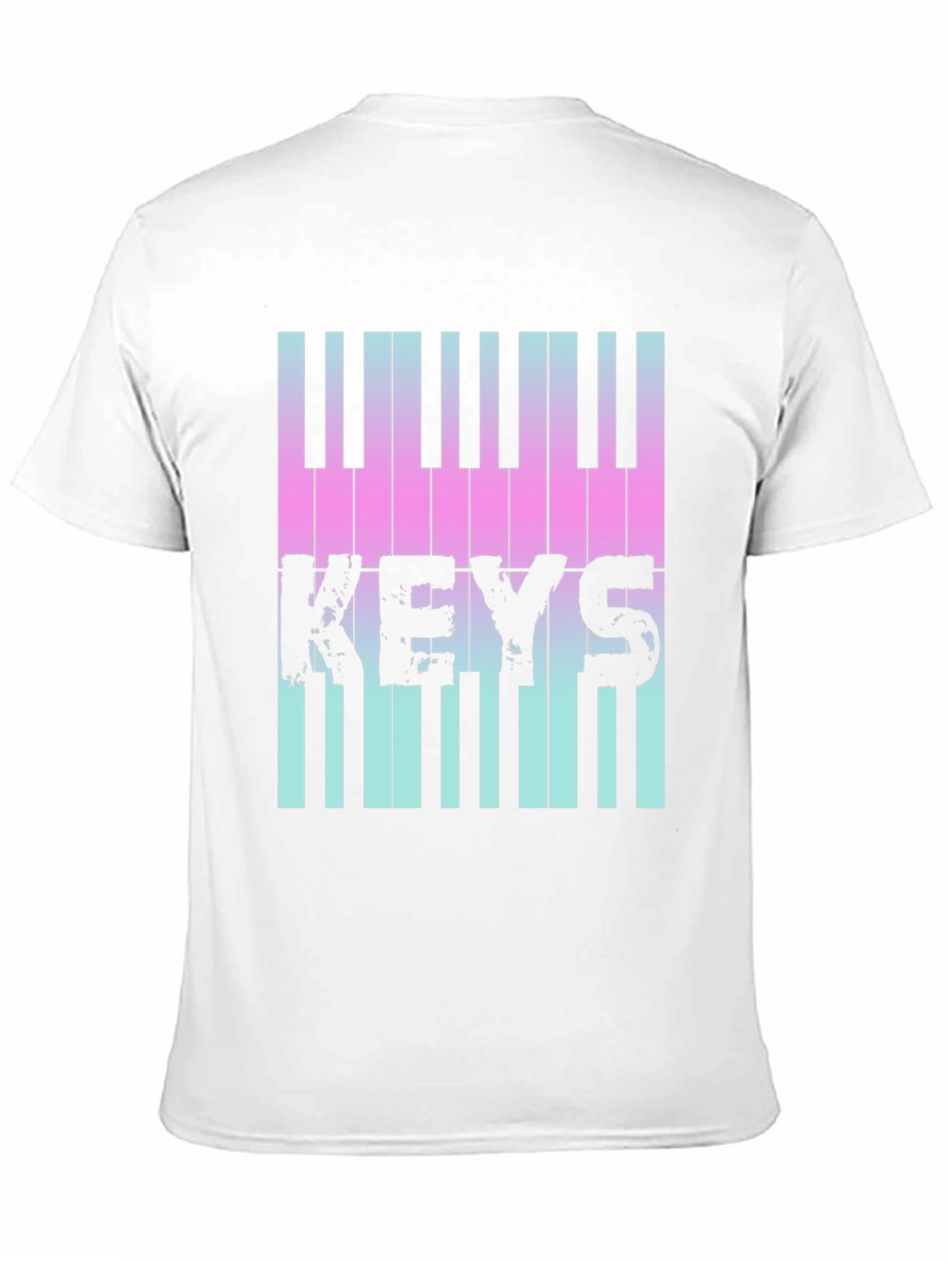 Piano Keys Graphic Tee - Musical Style T-Shirt