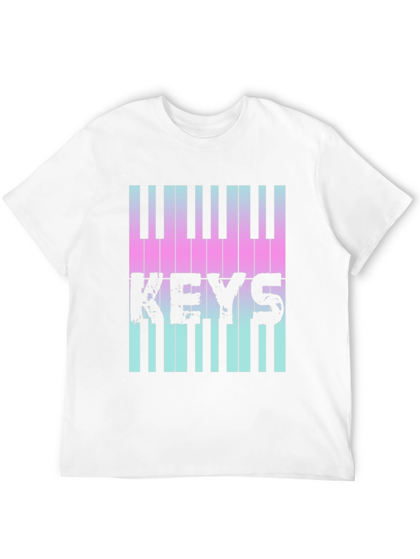 Piano Keys Graphic Tee - Musical Style T-Shirt