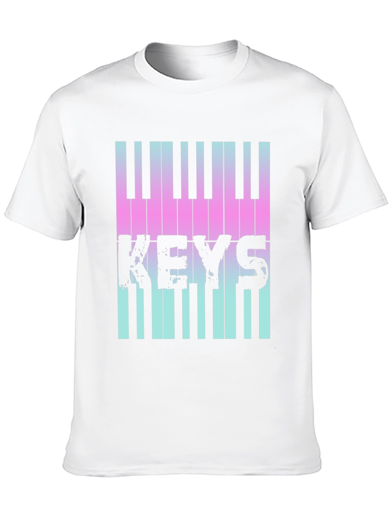 Piano Keys Graphic Tee - Musical Style T-Shirt