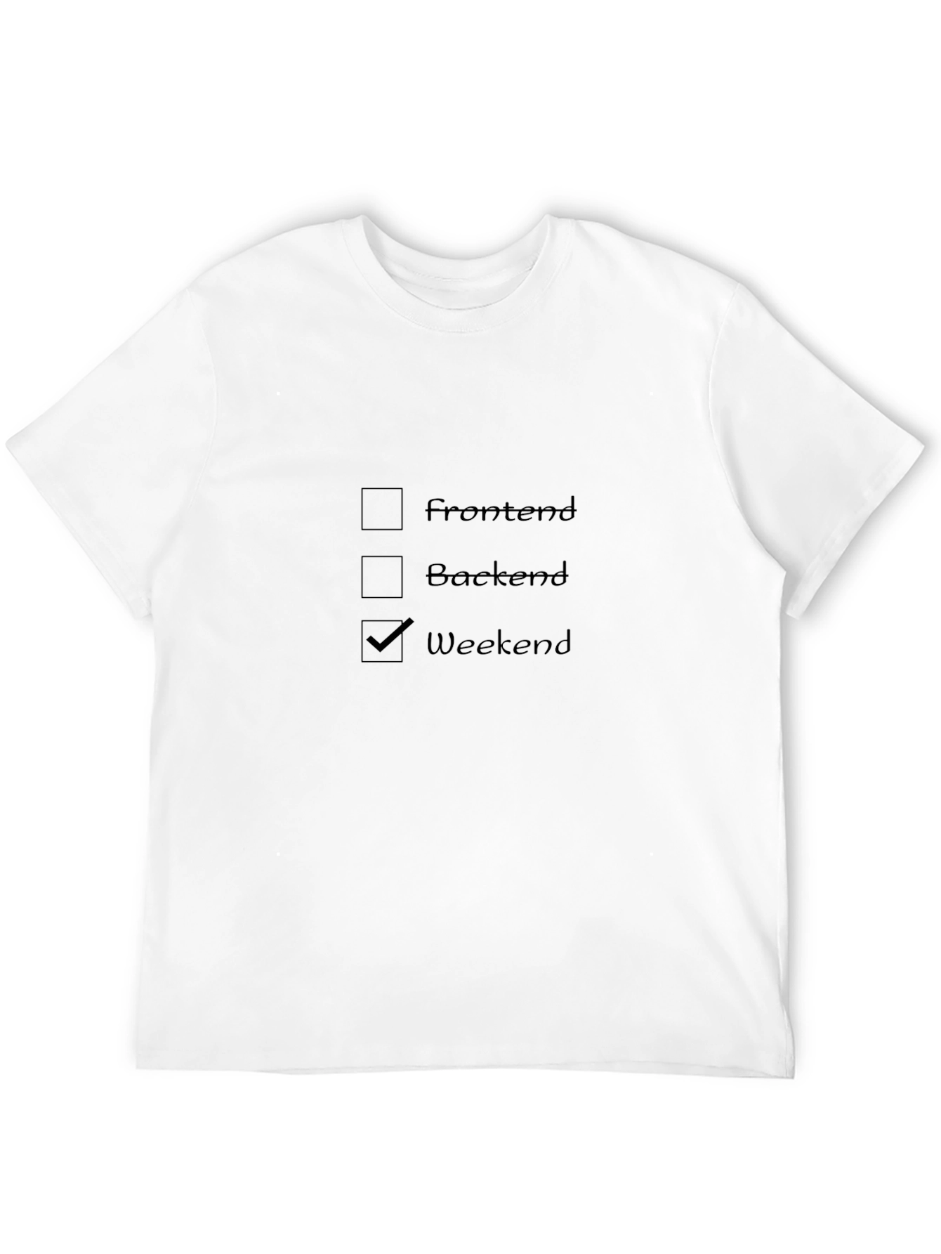 Weekend Checked Black T-Shirt