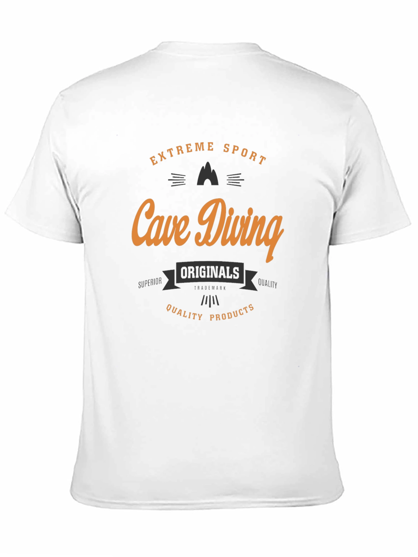 Cave Diving Extreme Sport Black T-Shirt