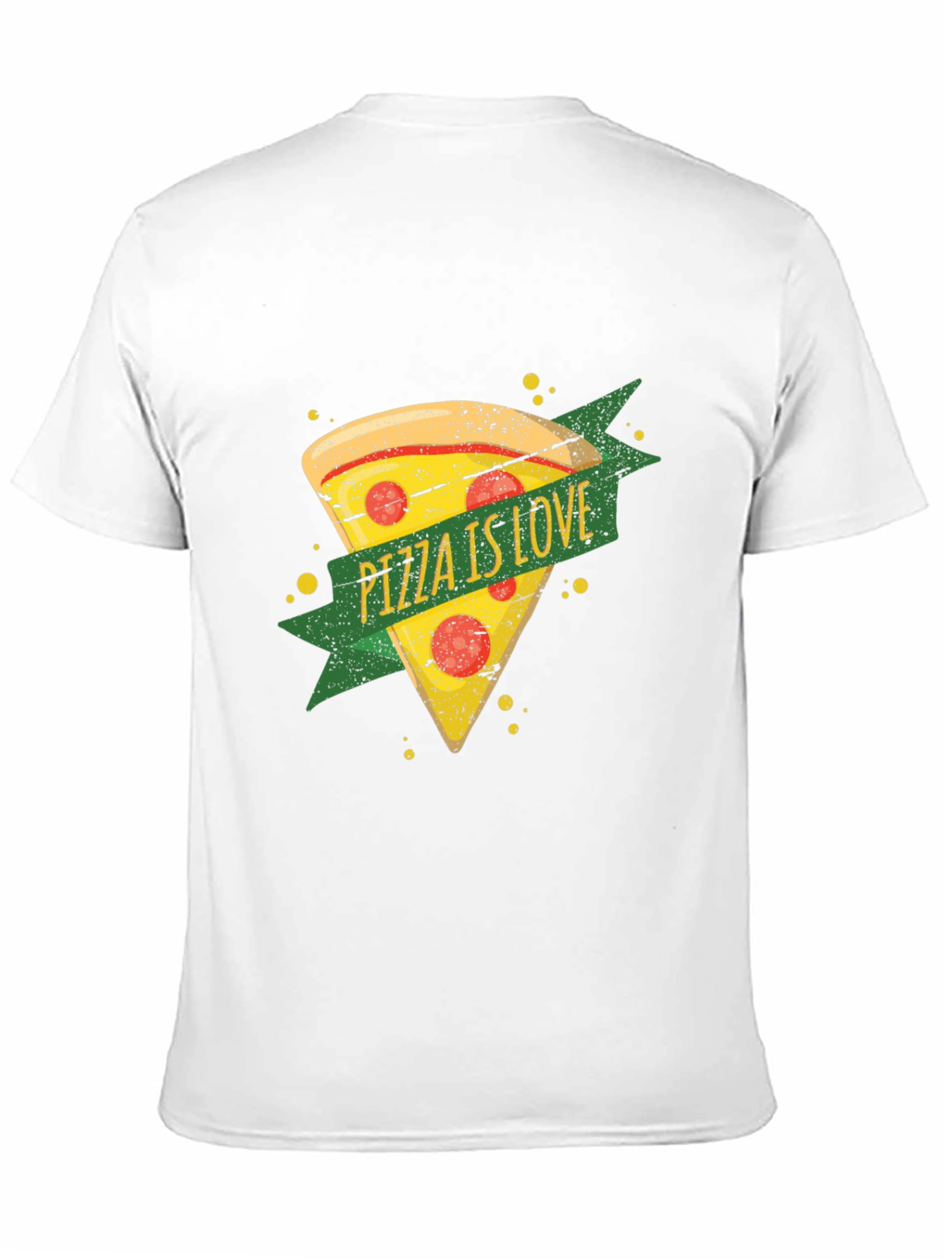 Pizza is Love Graphic T-Shirt - Black