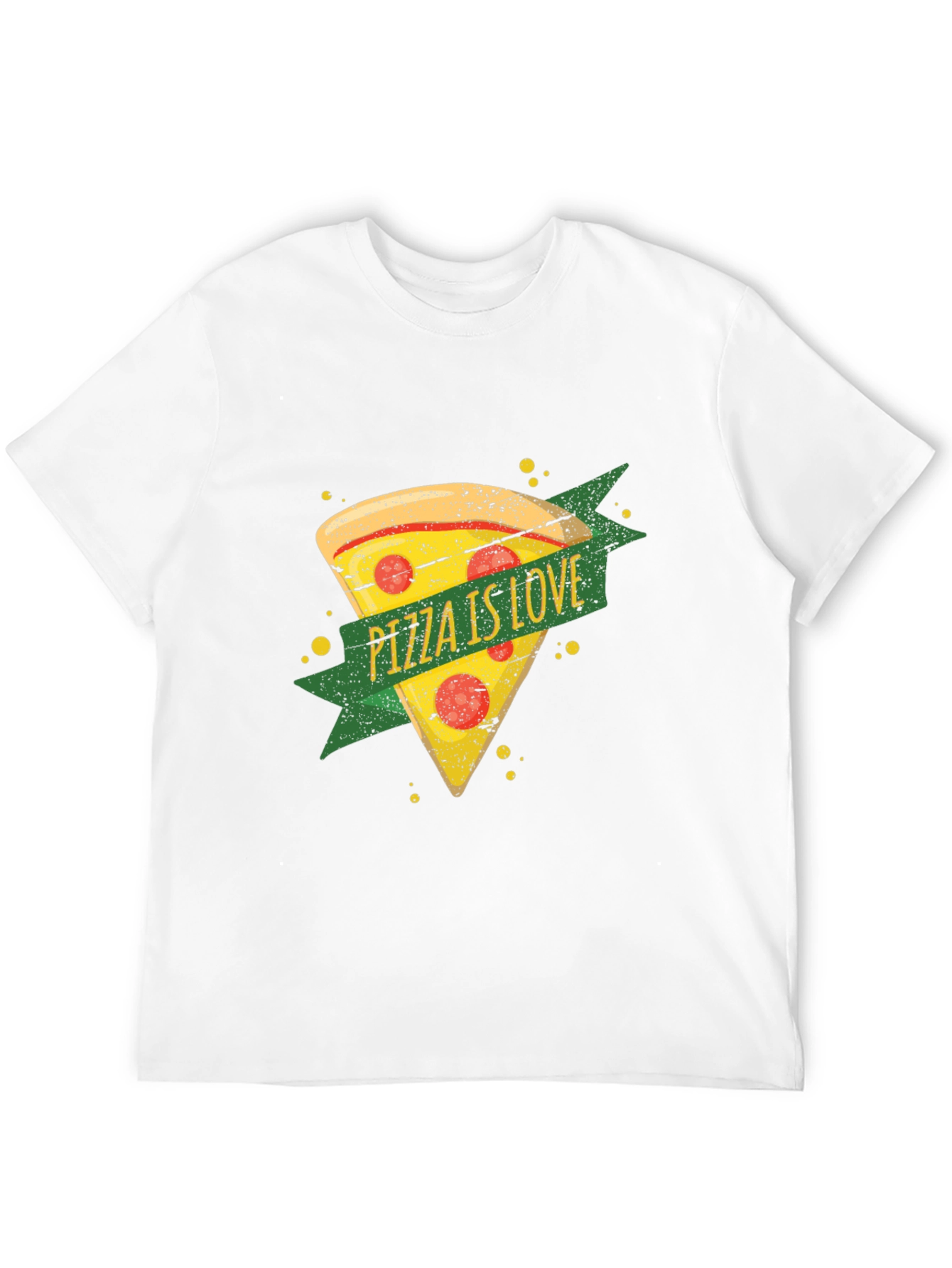 Pizza is Love Graphic T-Shirt - Black