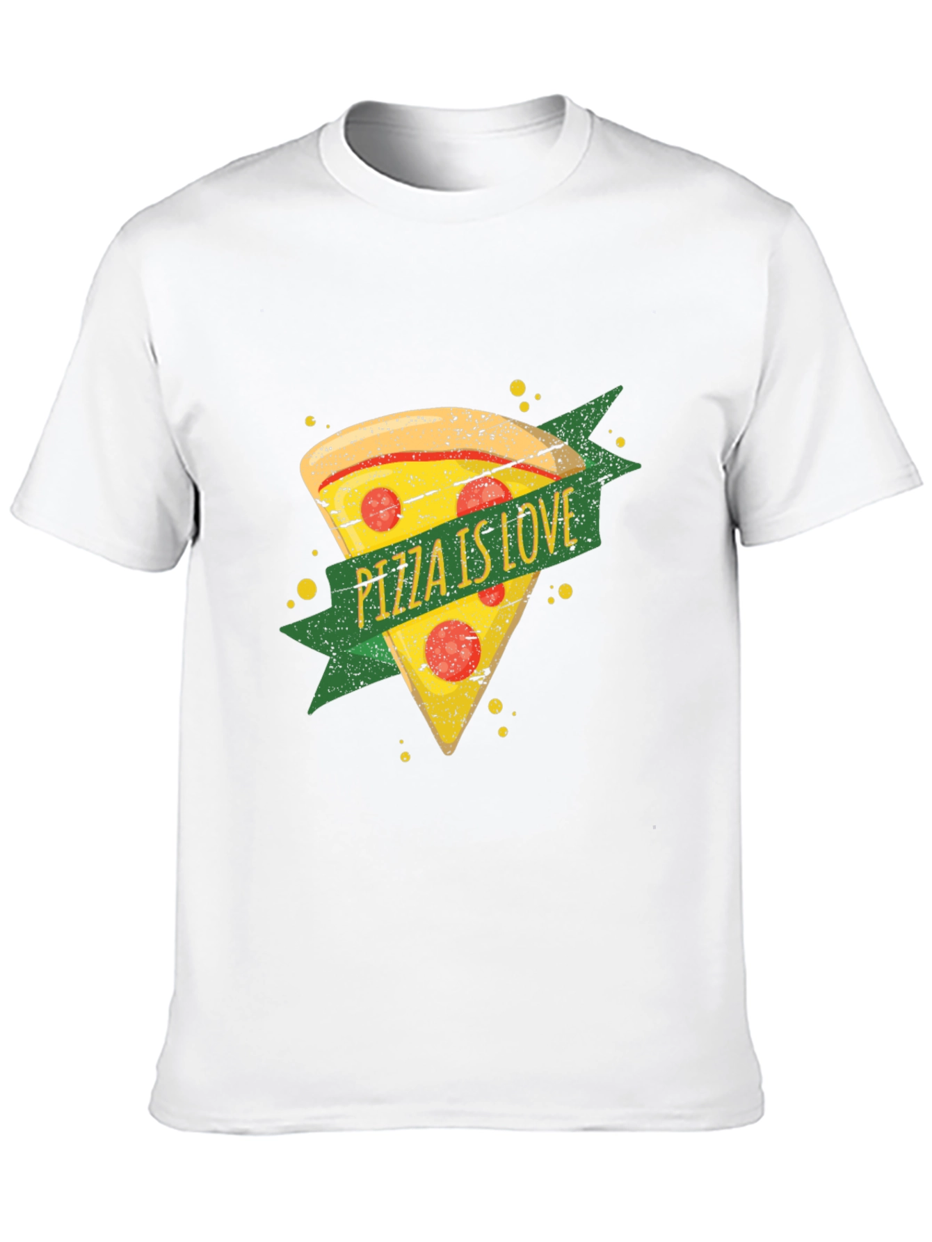 Pizza is Love Graphic T-Shirt - Black